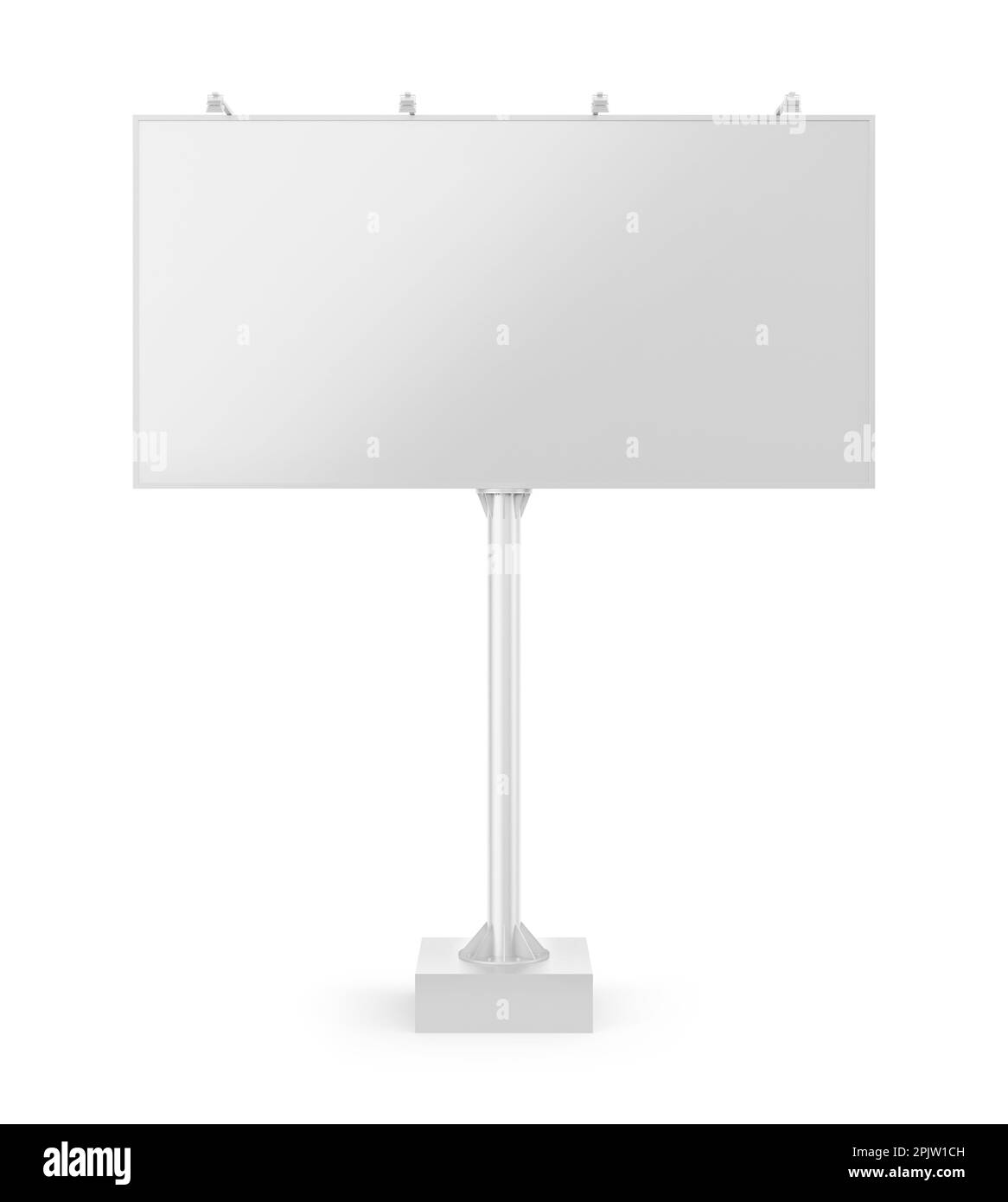 Outdoor Advertising Displays Poster Billboard 3D Rendering on White