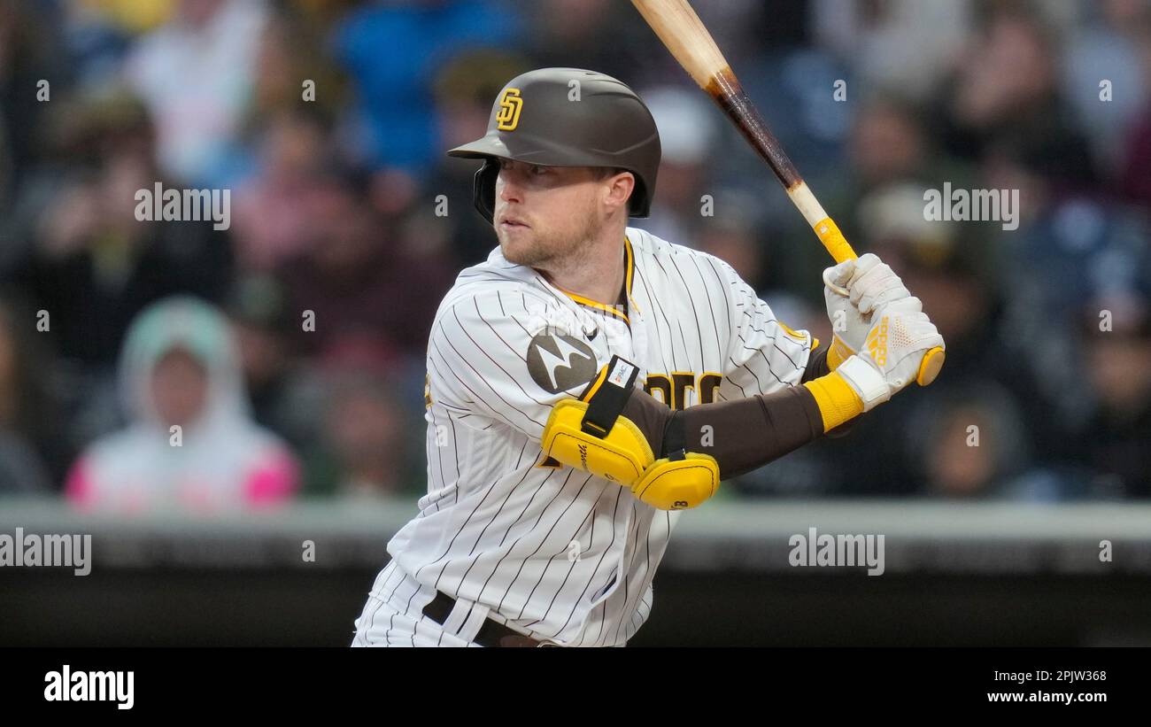 San Diego Padres first baseman Jake Cronenworth during a baseball game  against the San Francisco Giants in San Francisco, Tuesday, June 20, 2023.  (AP Photo/Jeff Chiu Stock Photo - Alamy