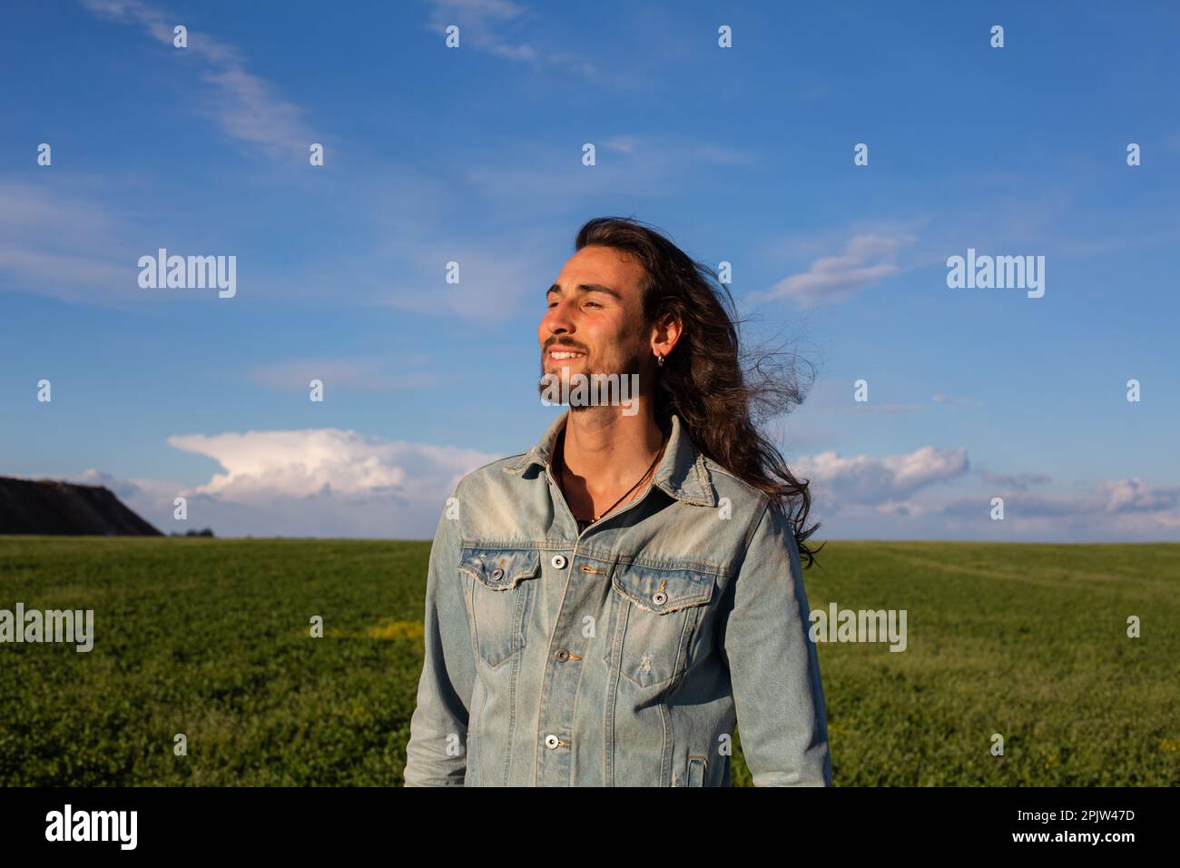 Man in brown jacket beard hi-res stock photography and images - Alamy