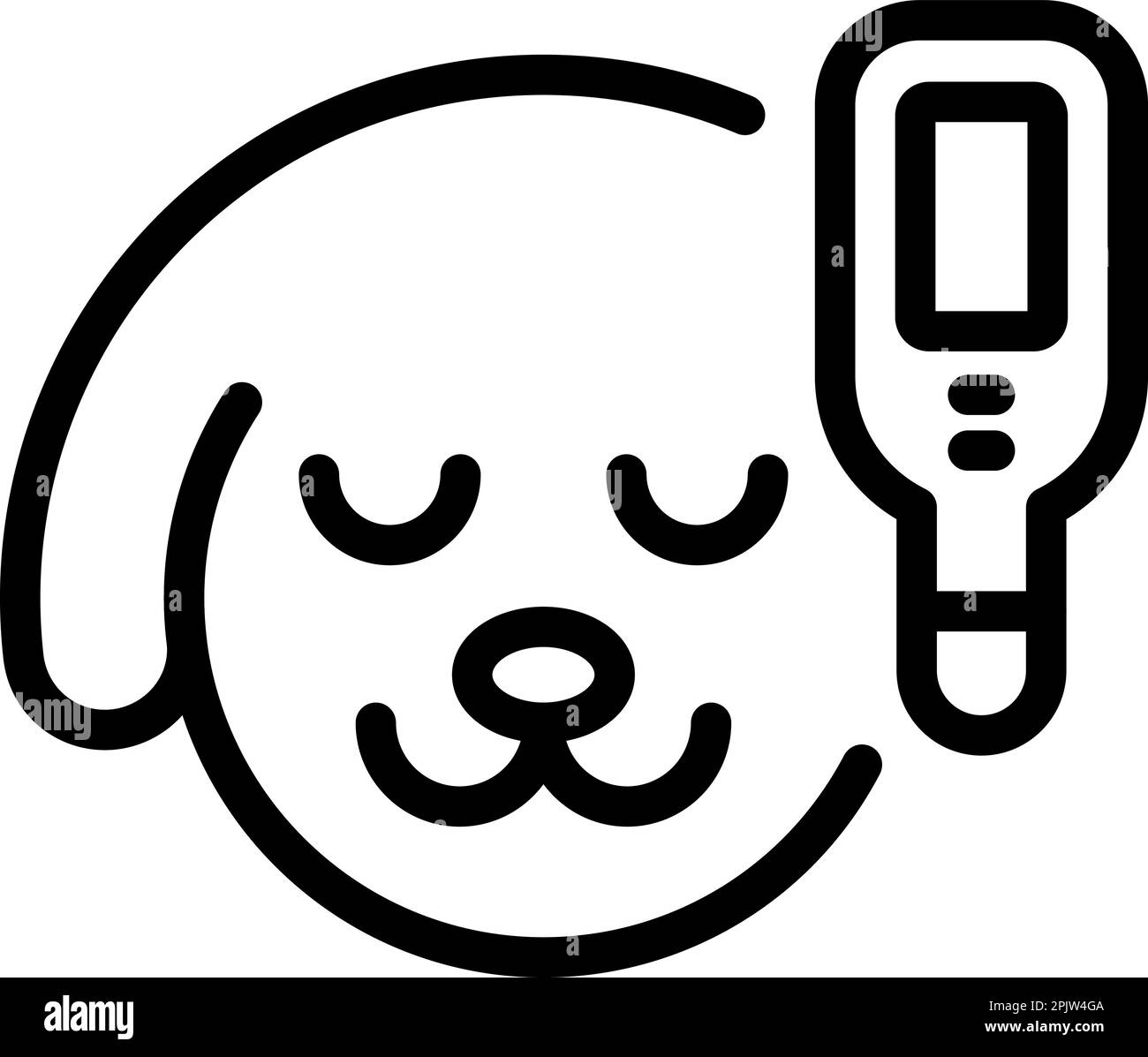 Dog veterinary icon outline vector. Pet animal. Health syringe Stock
