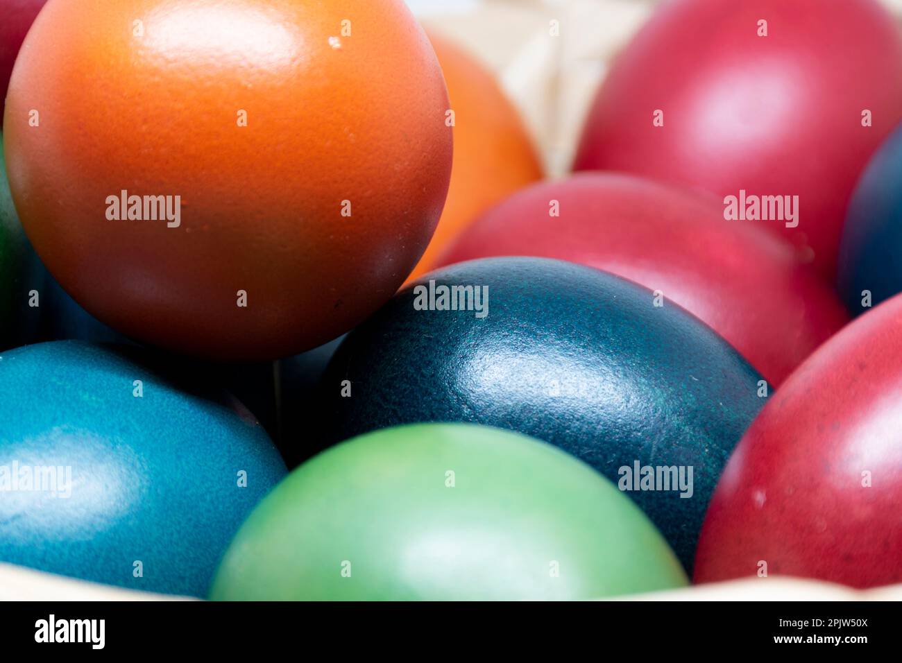 Easter eggs close up Stock Photo