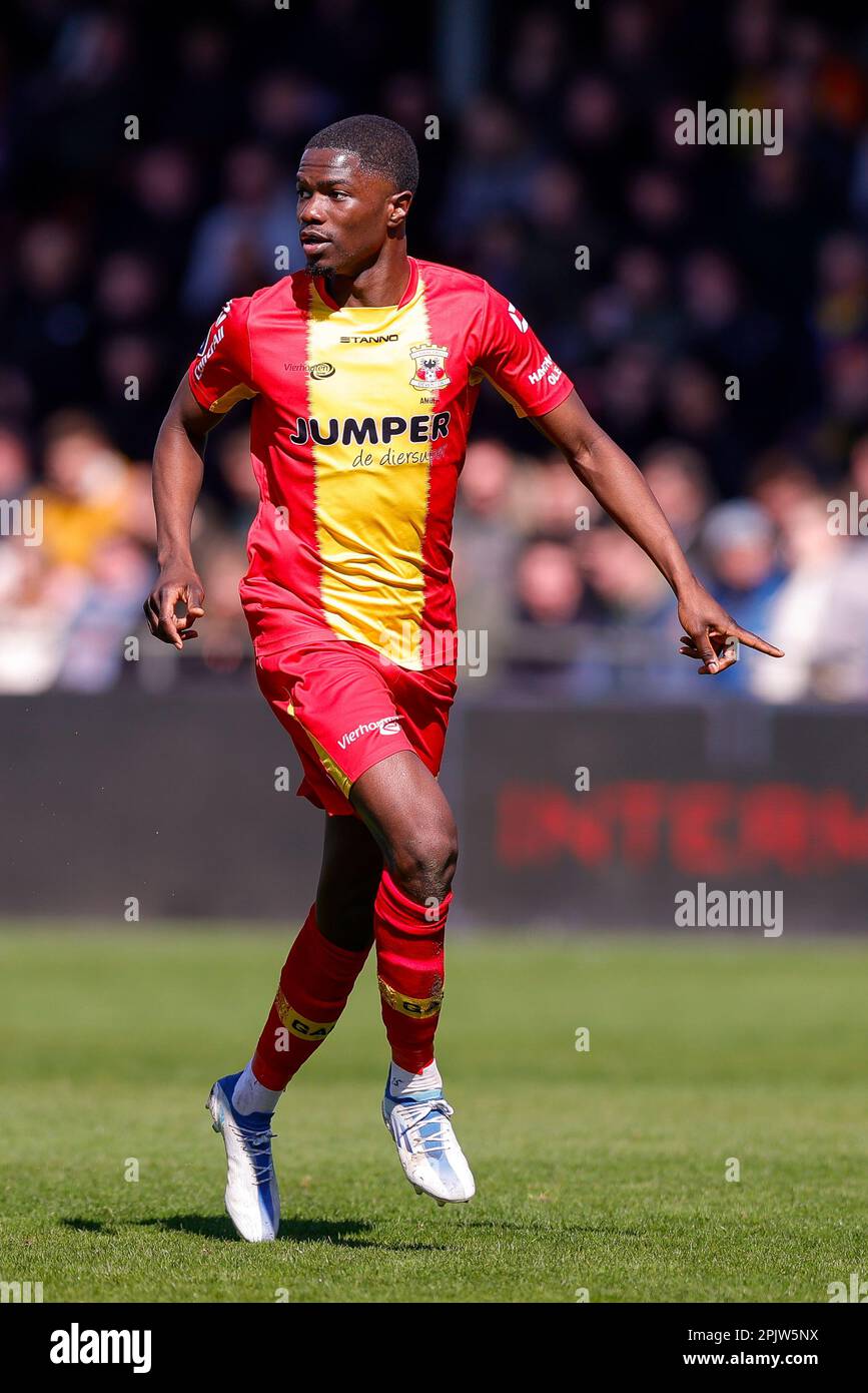 02 04 2023 Sport Go Ahead v Ajax DEVENTER NETHERLANDS APRIL 2 Jamal Amofa Go Ahead Eagles during the match Eredivisie Go Ahead Eagles and AFC Stock Photo Alamy