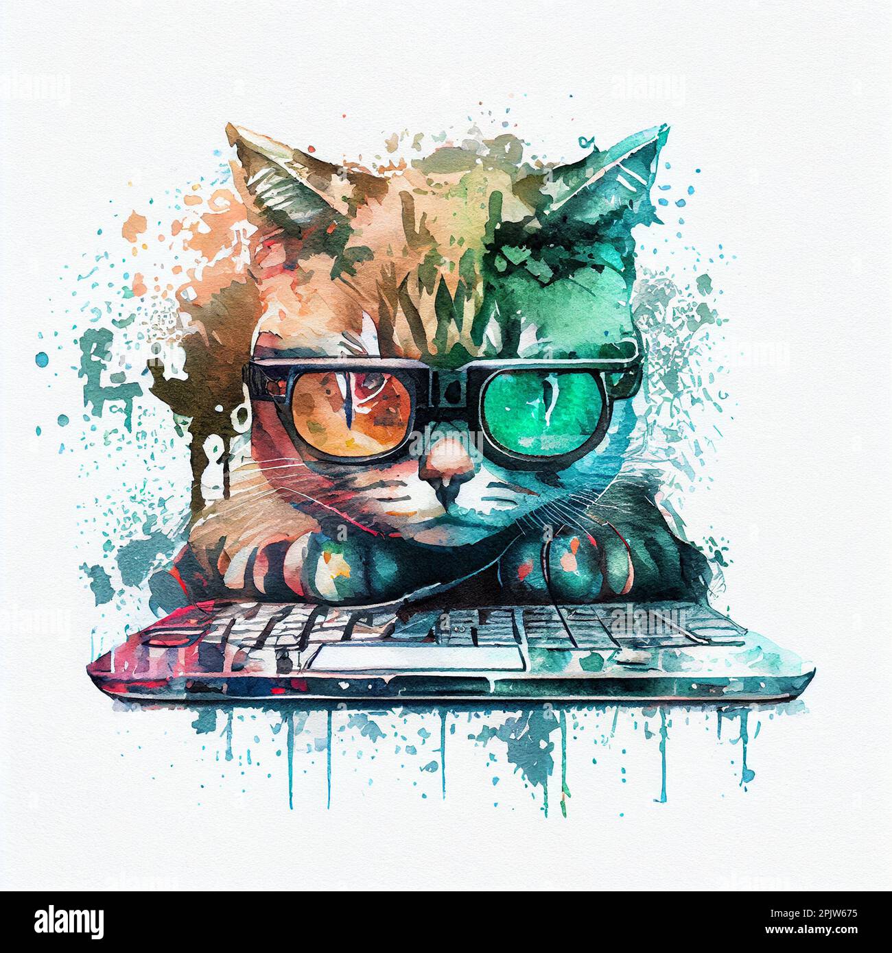 Cyberpunk cat meme hi-res stock photography and images - Alamy