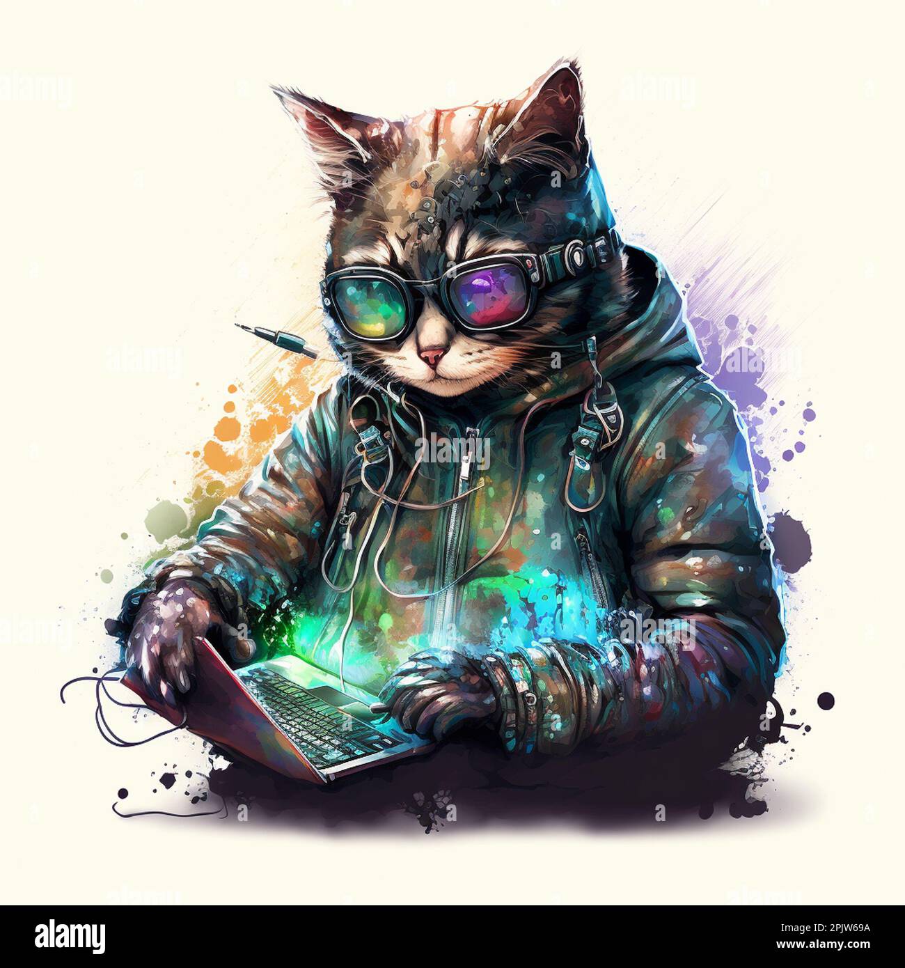 Cyberpunk cat meme hi-res stock photography and images - Alamy