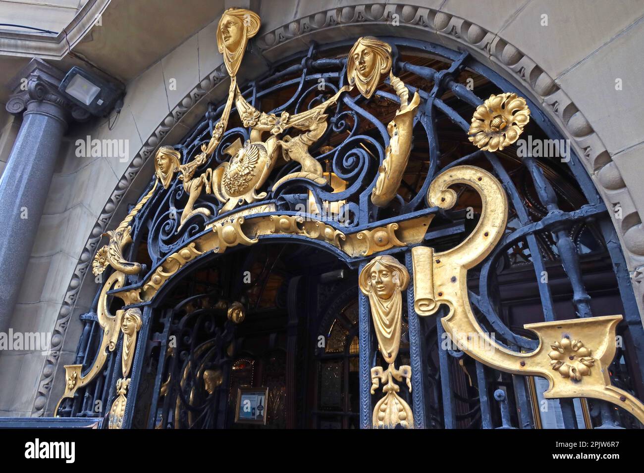 Entrance to the Philharmonic Dining Rooms, 36 Hope St, Liverpool, Merseyside, England, UK, L1 9BX Stock Photo