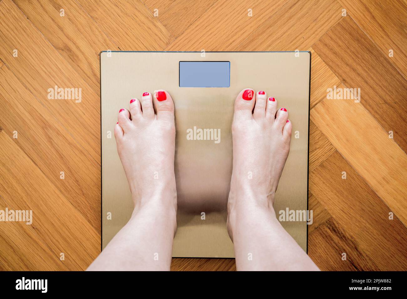 bathroom scales for weighing human weight. healthy lifestyle concept Stock  Photo - Alamy