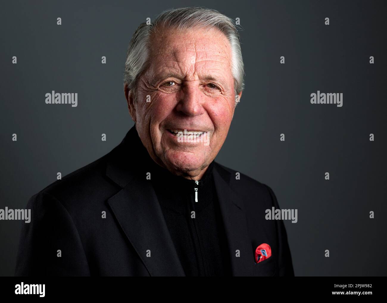 Headshot portrait of World Champion Golfer Gary Player Stock Photo