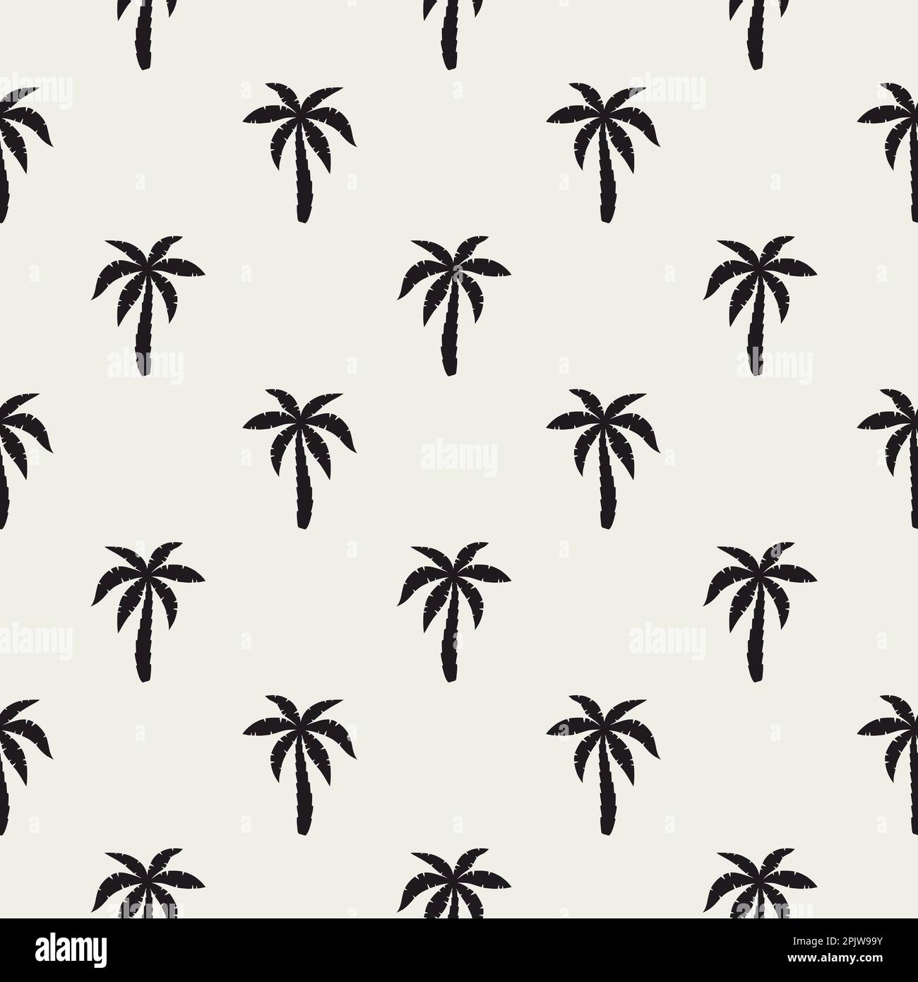 Palm Seamless Pattern. Repeating Palm Trees Patern. Modern Coconut Tree 