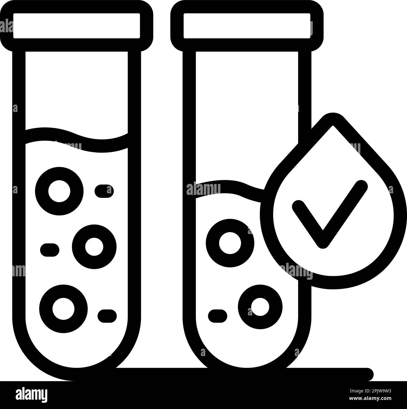 Water test tube icon outline vector. Tank treatment. Clean pipe Stock