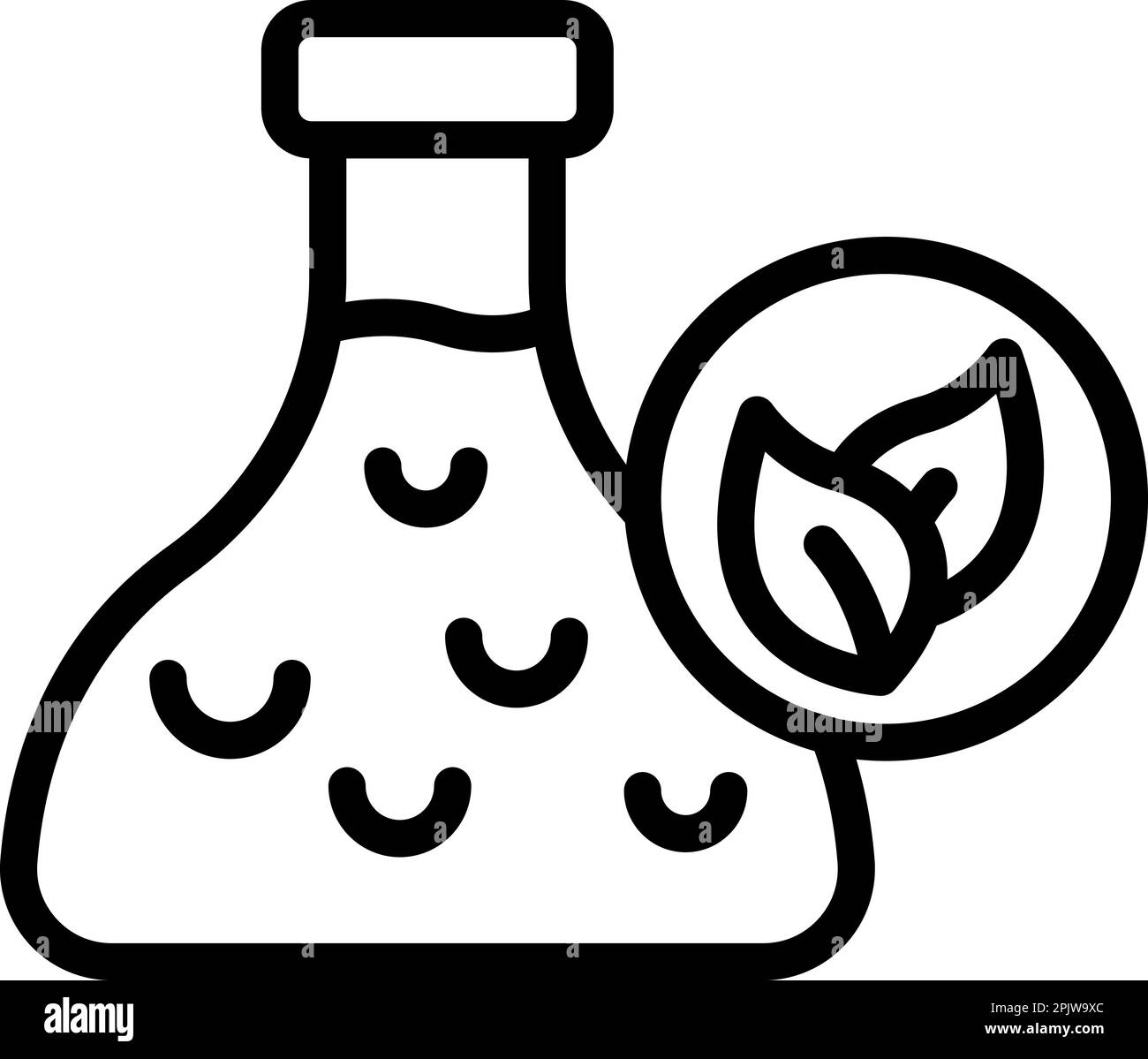 Flask water test icon outline vector. Cooler water. Clean cooler Stock Vector