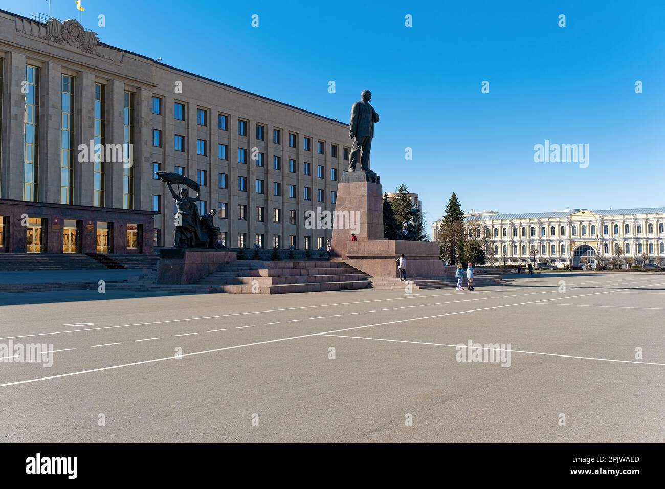 Lenin Square in the city of Stavropol, Russia - April 2, 2023 Stock Photo