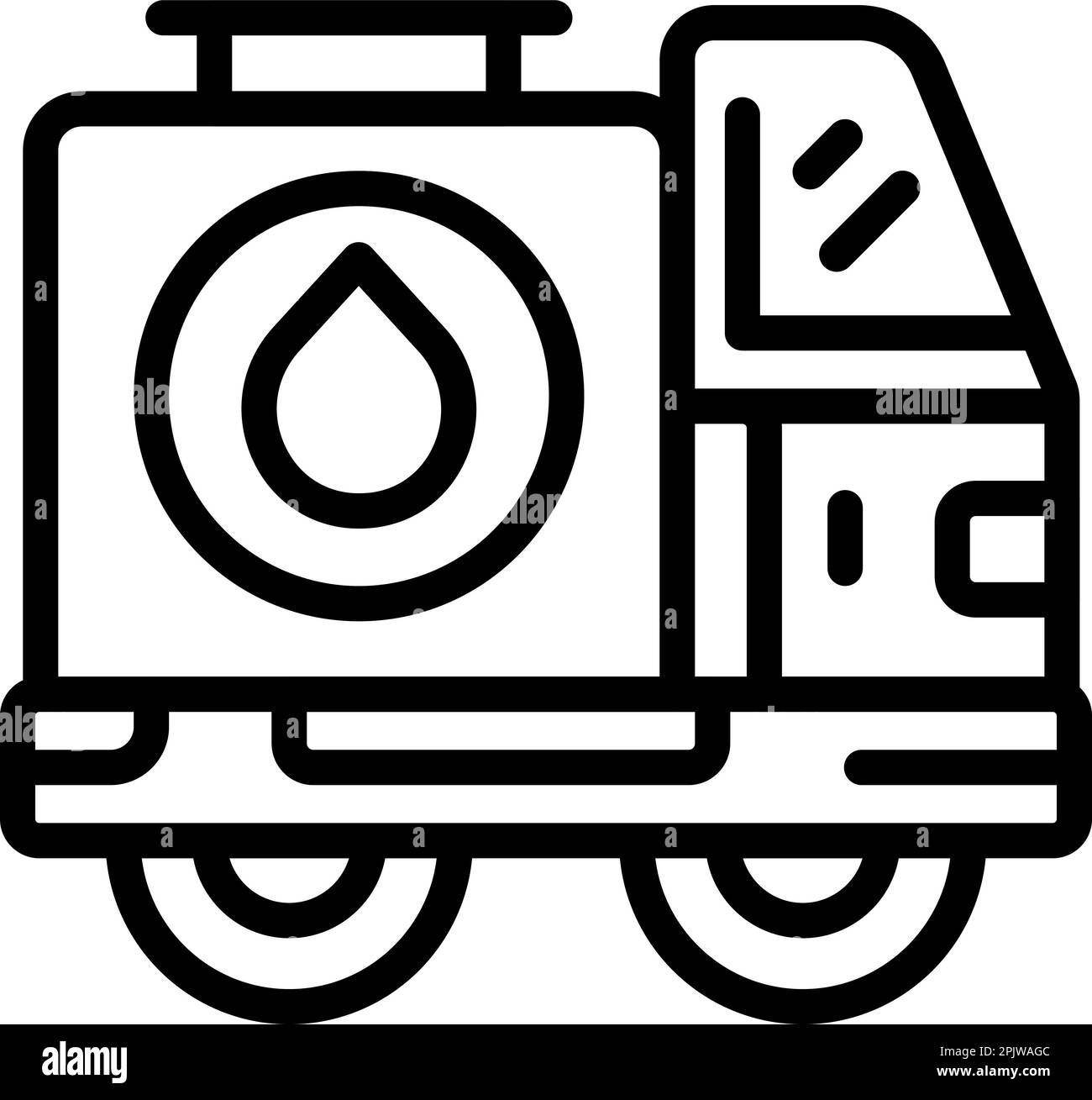 Water carrier icon outline vector. Tank reservoir. Cargo cooler Stock