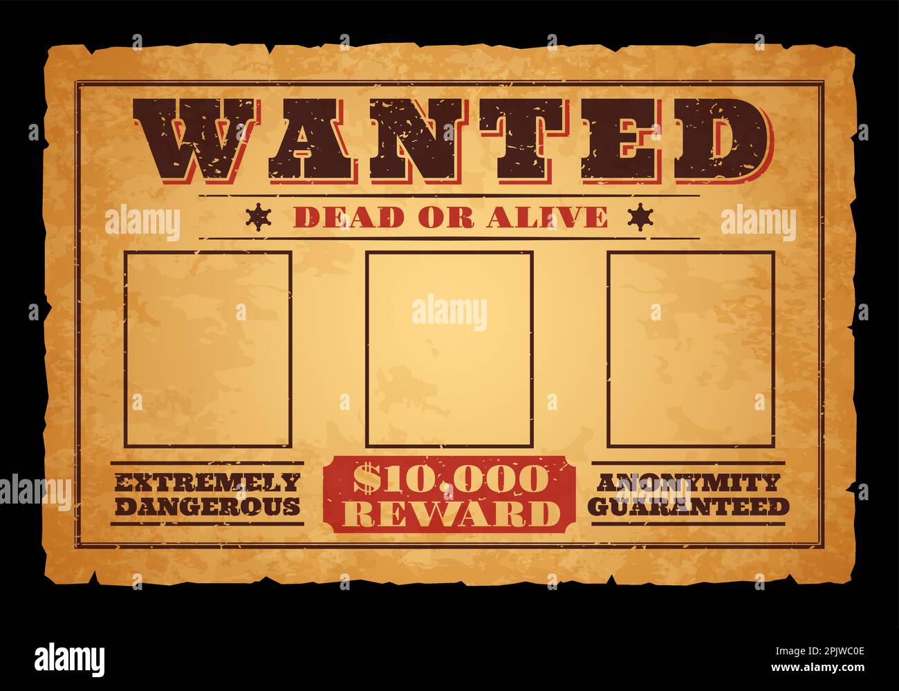 Old Western Wanted Poster Template