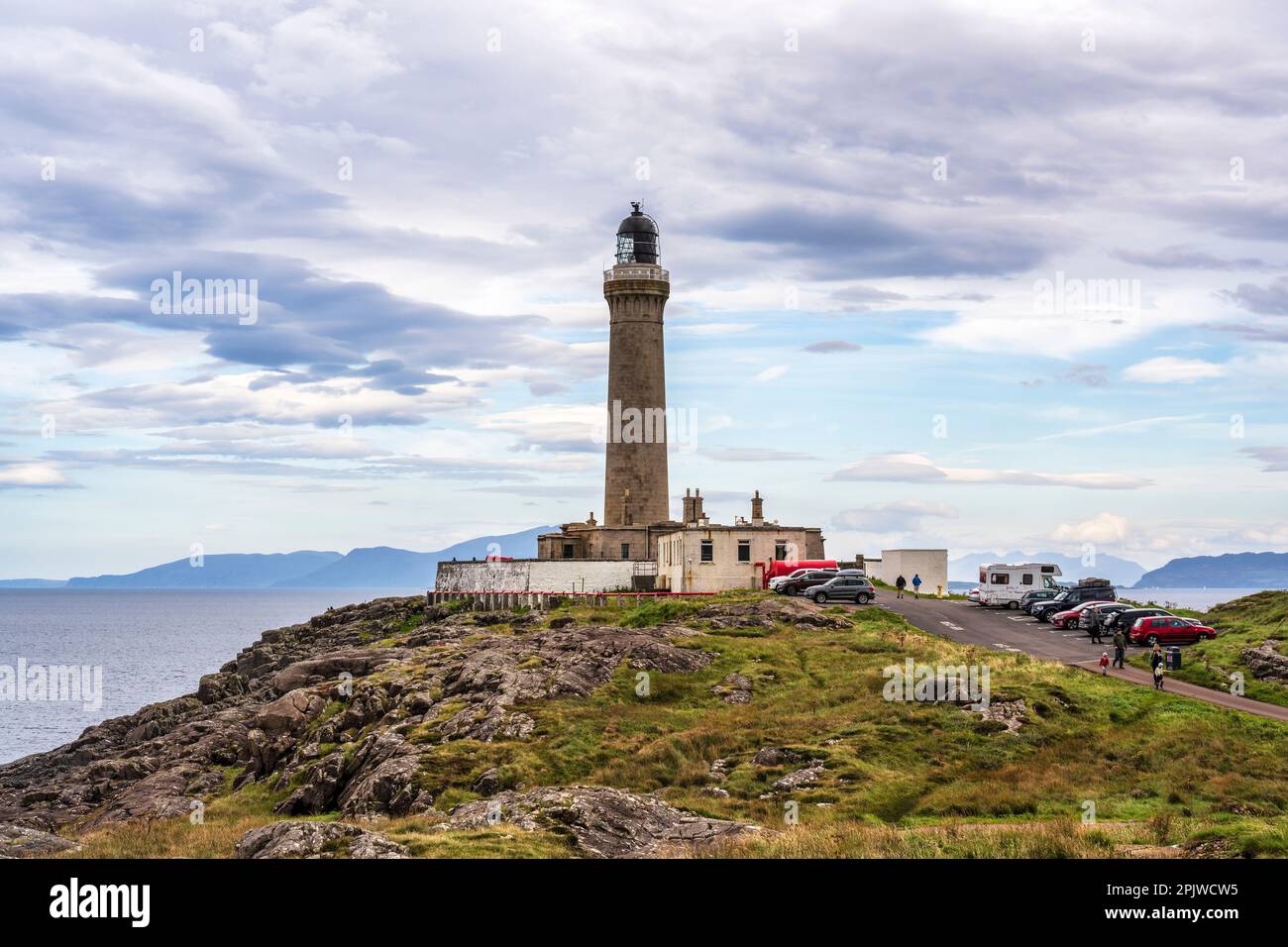 Ardnamurchan Lighthouse at Ardnamurchan Point, the most westerly point on mainland Britain, on Ardnamurchan Peninsula in Lochaber, Scotland Stock Photo