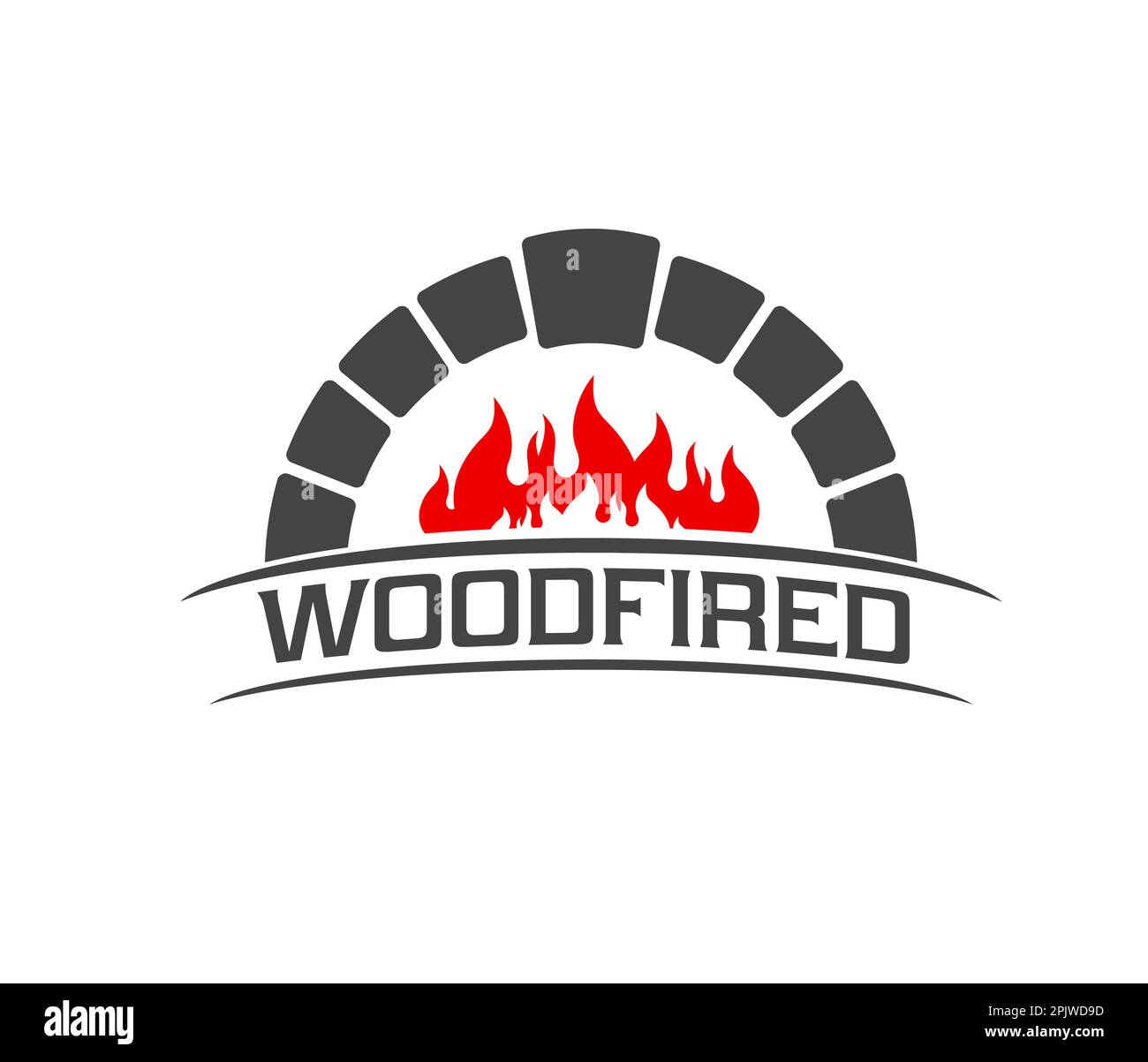 Fireplace, firewood furnace oven with wood on fire, woodfired chimney