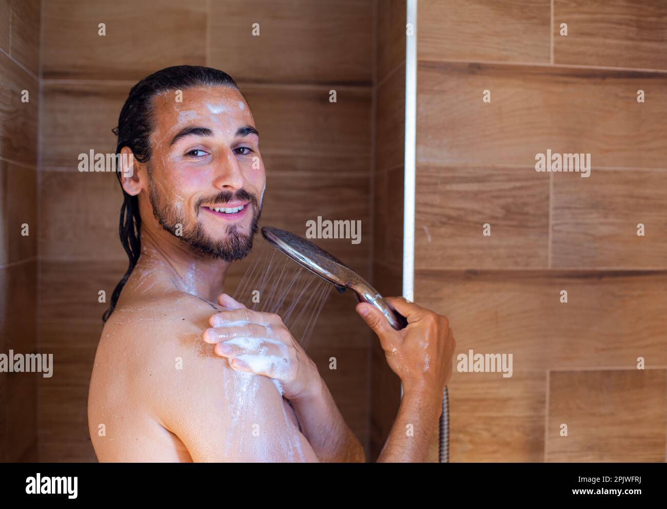 Long hair man Stock Photo - Alamy