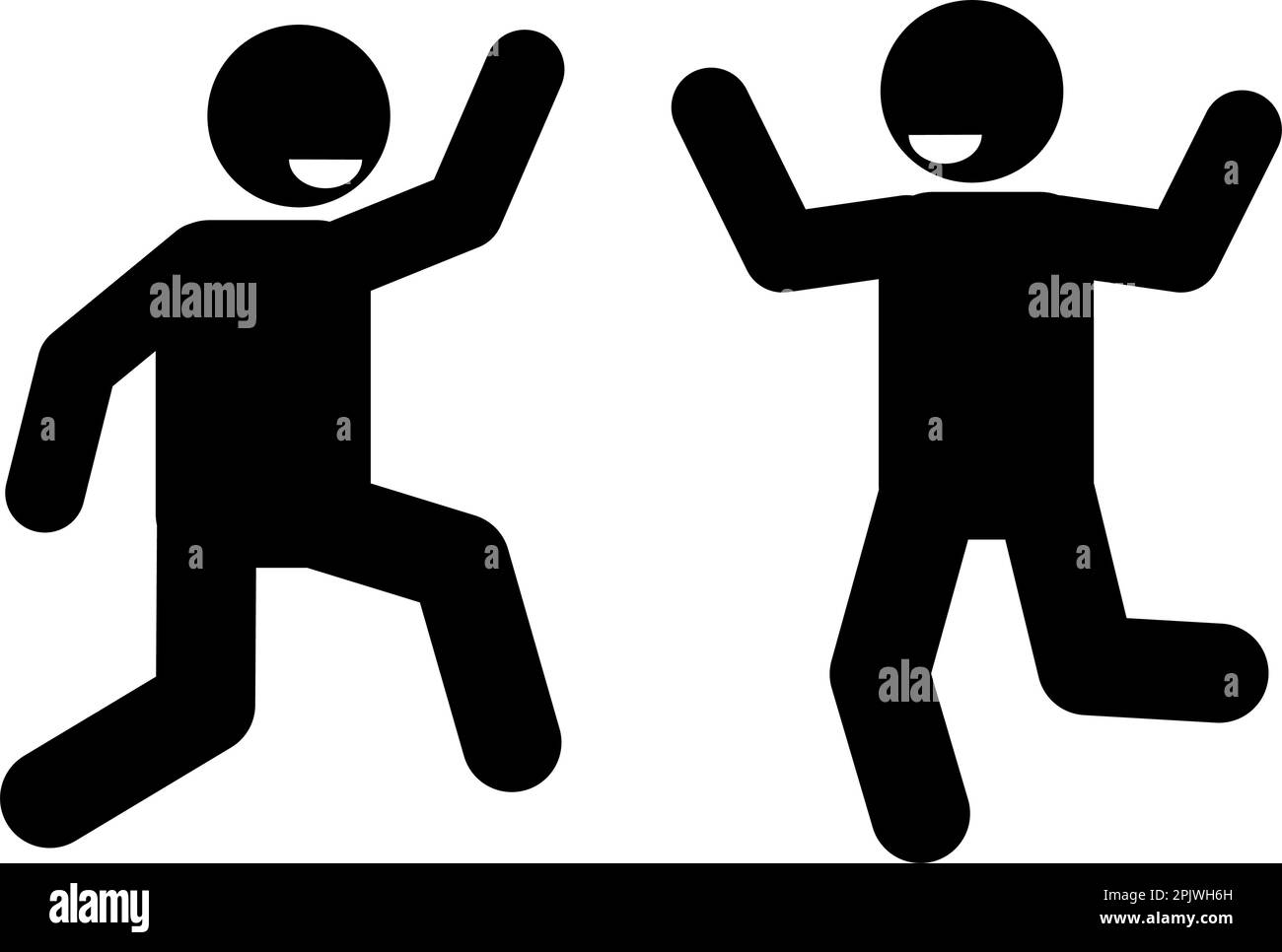 Stick figures and pictograms are simple but effective ways to convey