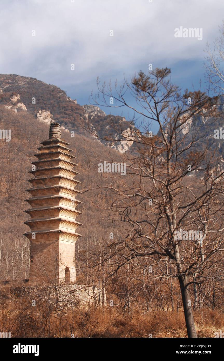 Yong Tai Women's Monastery. Henan, Song Shan Mountain, China Stock Photo