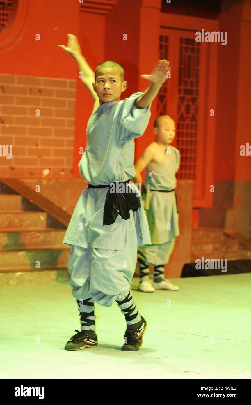 The Shaolin Temple, martial arts training center. Henan, Song Shan Mountain, China Stock Photo