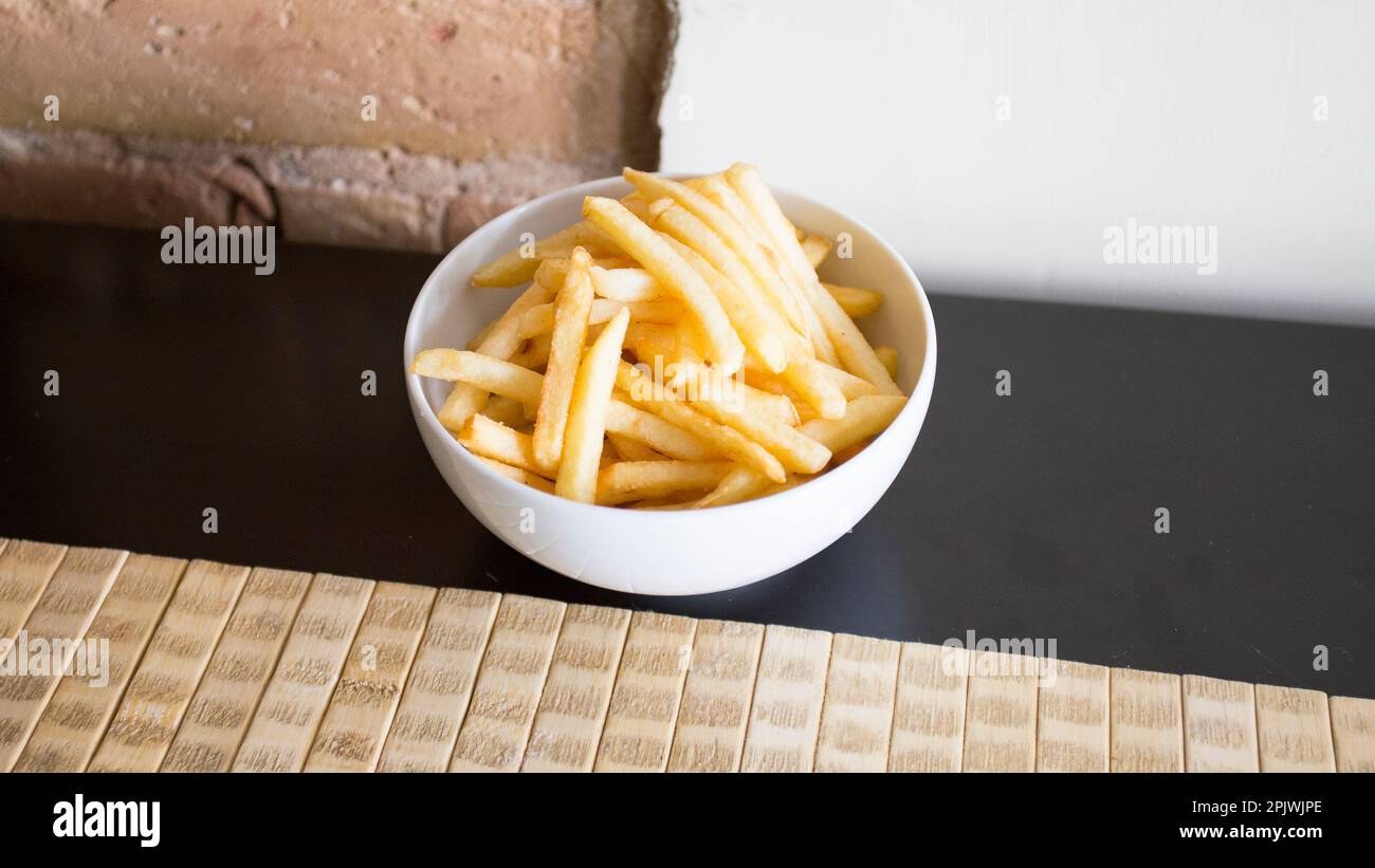 French Fries are potatoes that are made by cutting them into batons and