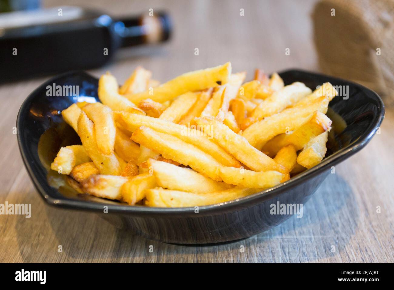 French Fries are potatoes that are made by cutting them into batons and