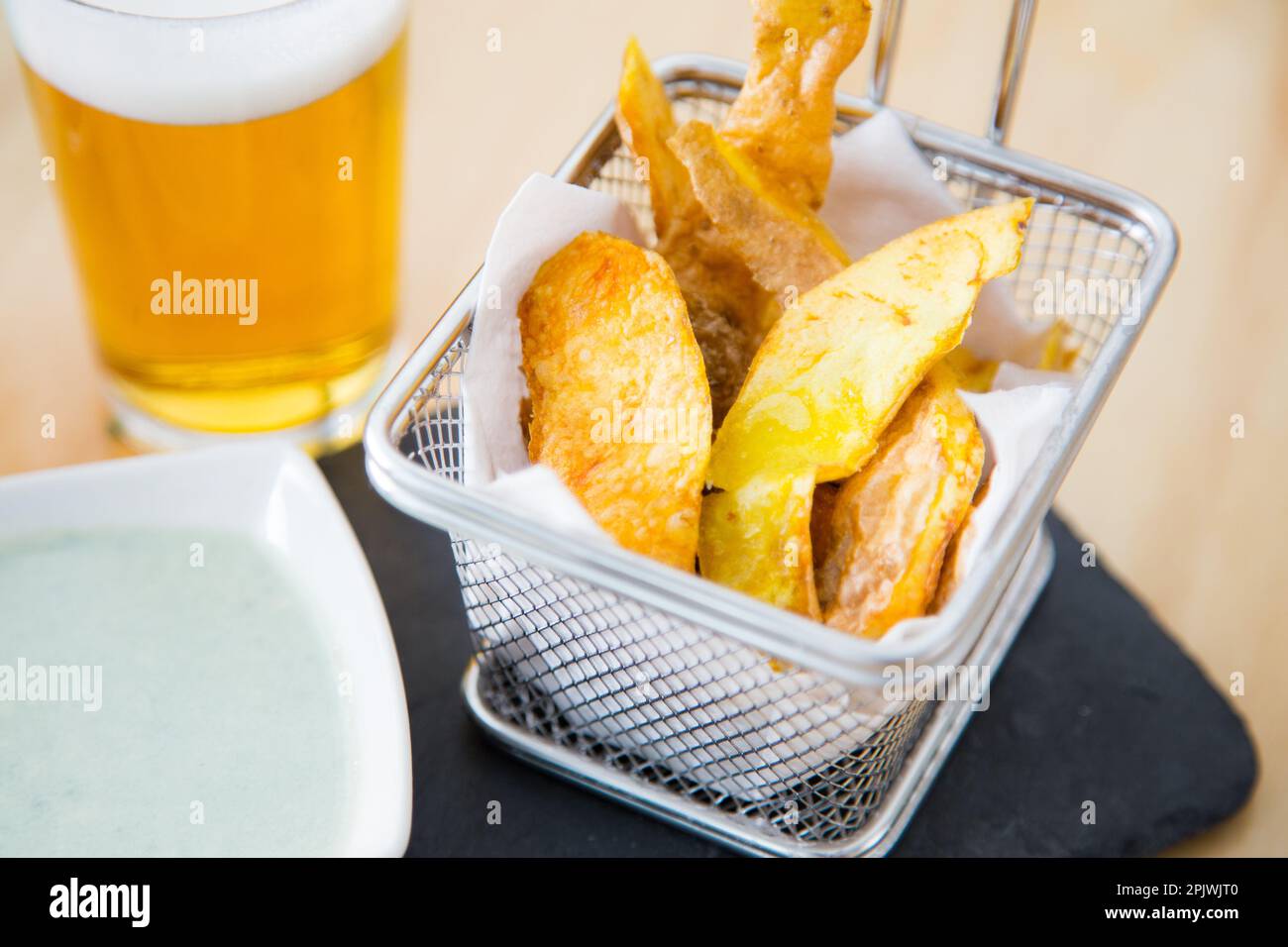 French Fries are potatoes that are made by cutting them into batons and