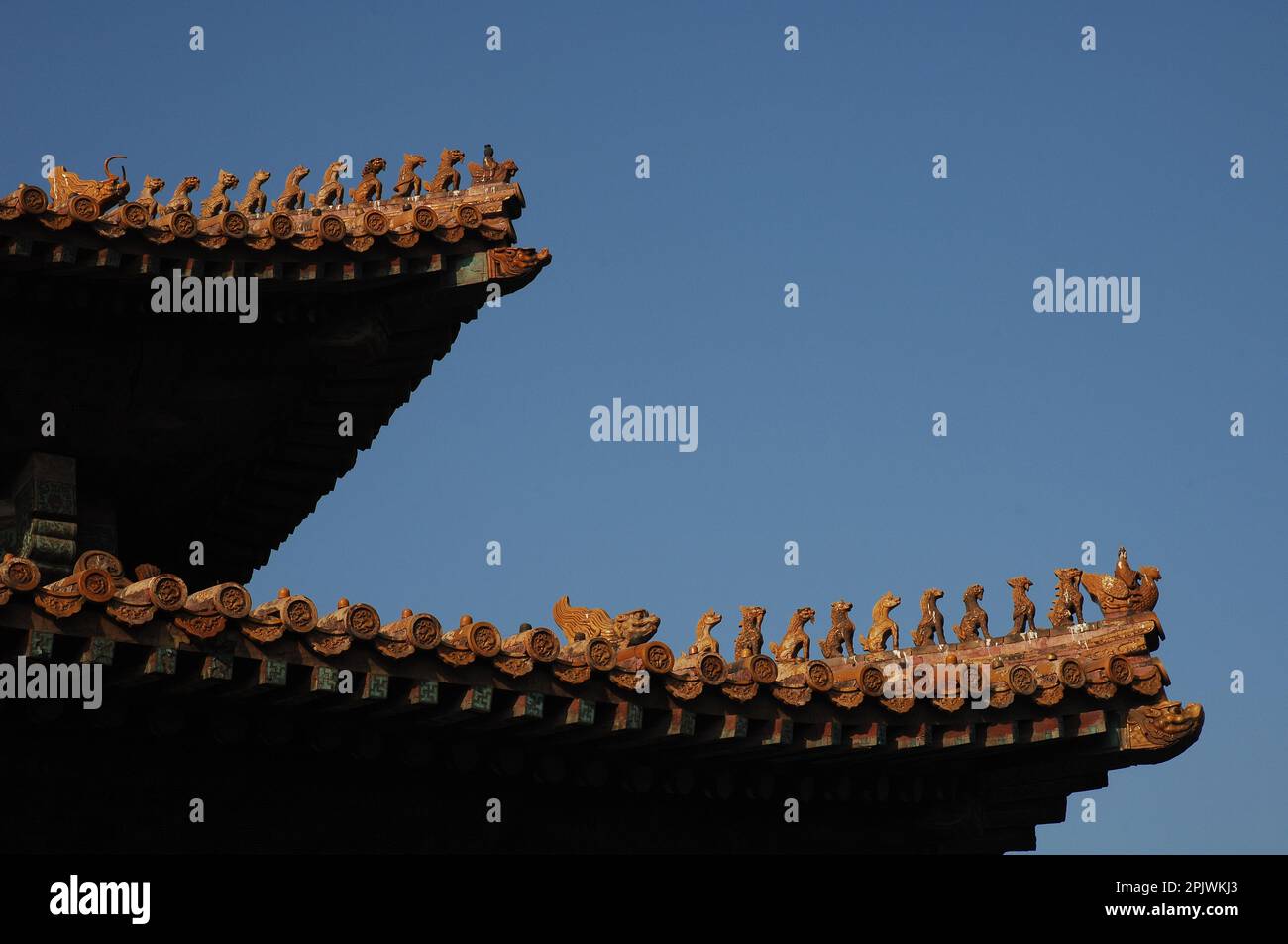 Details of the buildings within the Forbidden City. Beijing; China Stock Photo