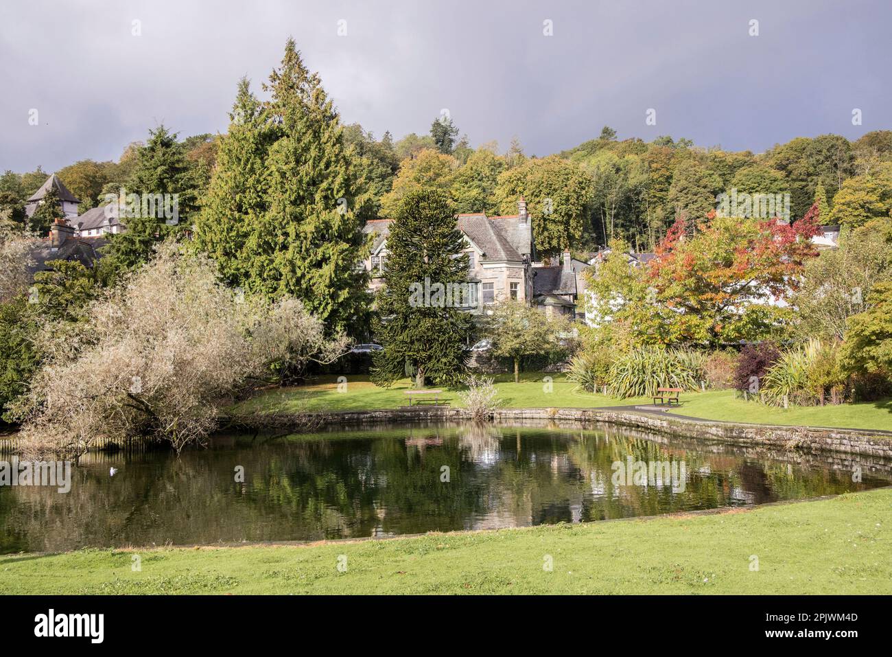 Duck pond, Grange over Sands, Cumbria, UK Stock Photo Alamy