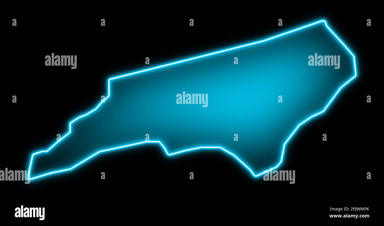 map north carolina with blue glow futuristic Stock Photo - Alamy