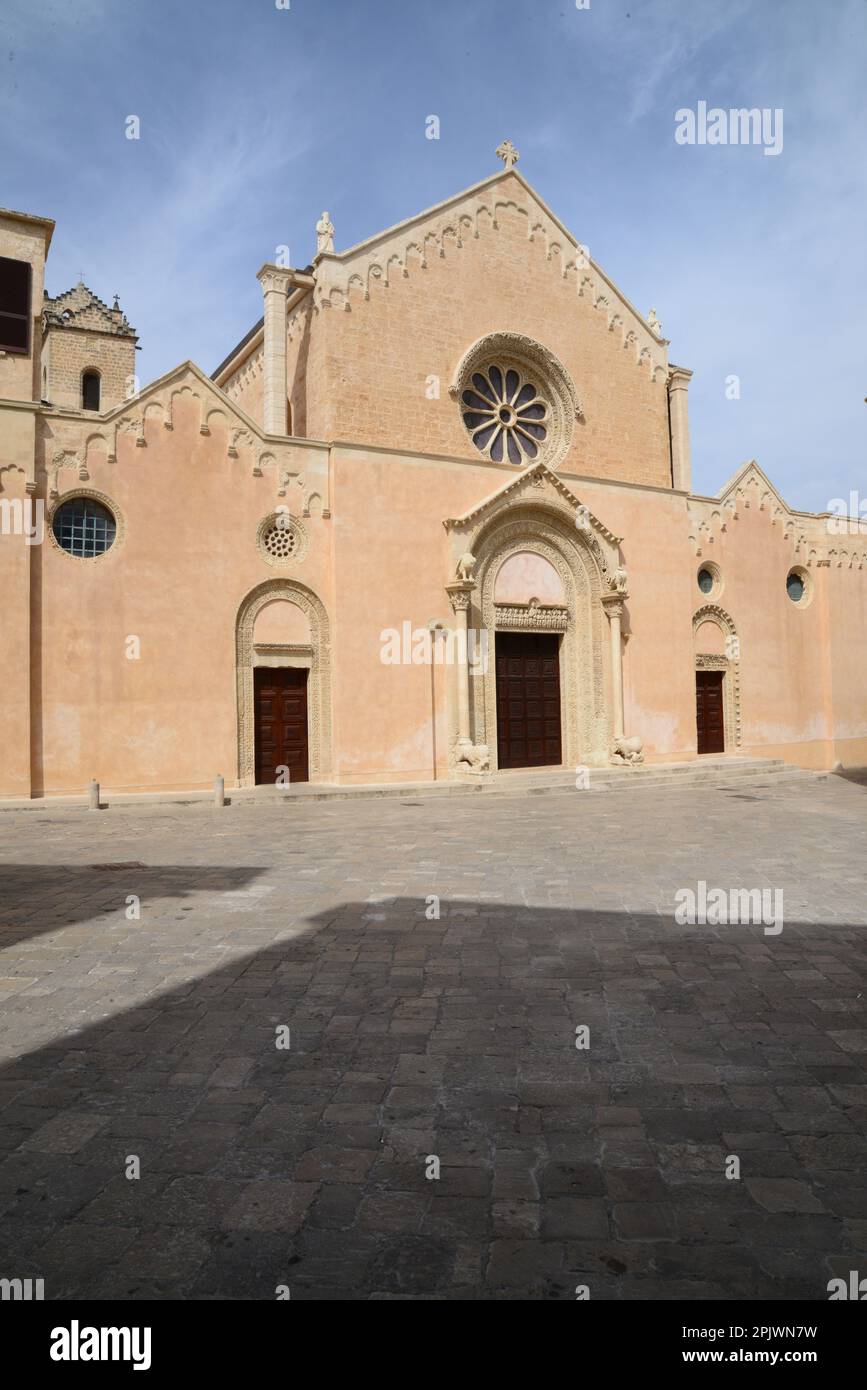 The basilica of Santa Caterina d'Alessandria, one of the most famous Gothic monuments in Puglia, is a building in the historic center of Galatina, Apu Stock Photo