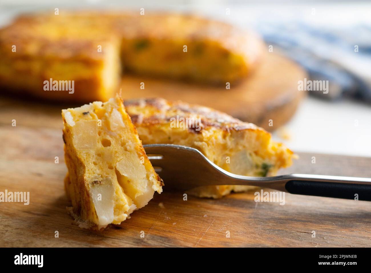 Tortillas de patatas traditional Spanish recipe with zucchini and eggs