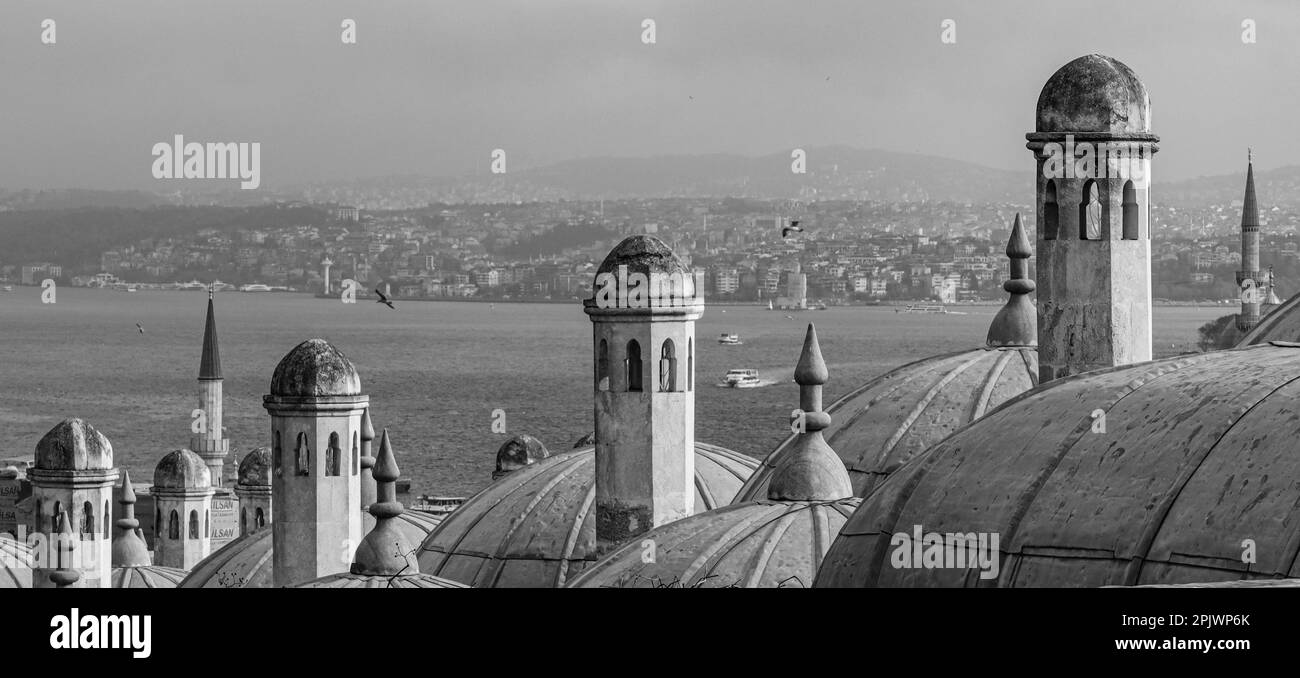 Istanbul, bosphorus view intertwined with architecture Stock Photo Alamy