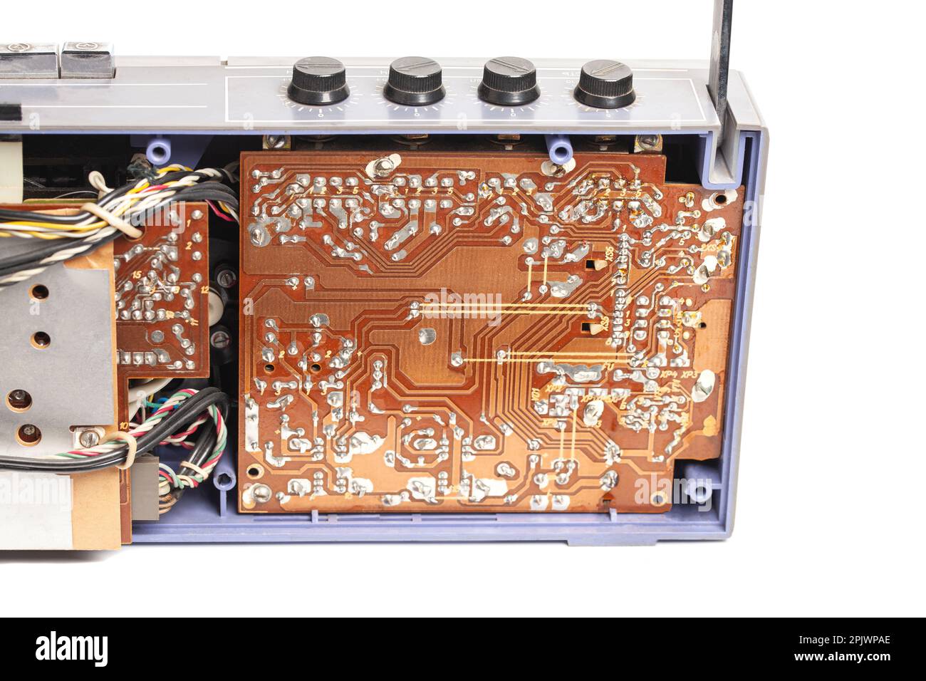 Electronic board of an old cassette tape recorder Stock Photo Alamy