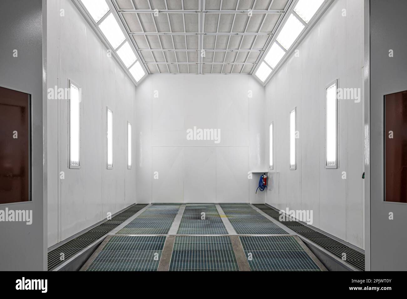 Automotive paint shop.Spray paint in a car repair station. Auto