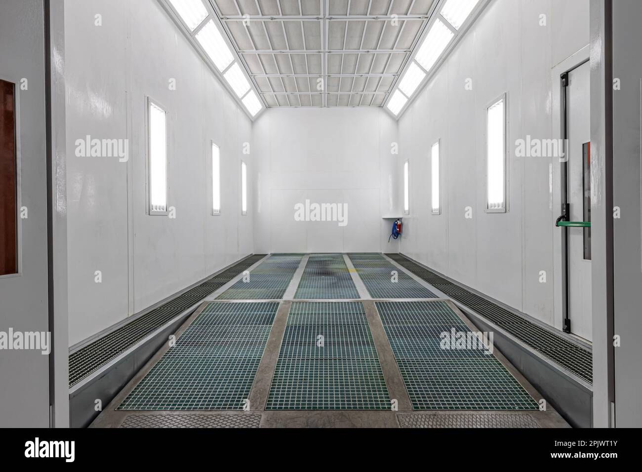 Automotive paint shop.Spray paint in a car repair station. Auto