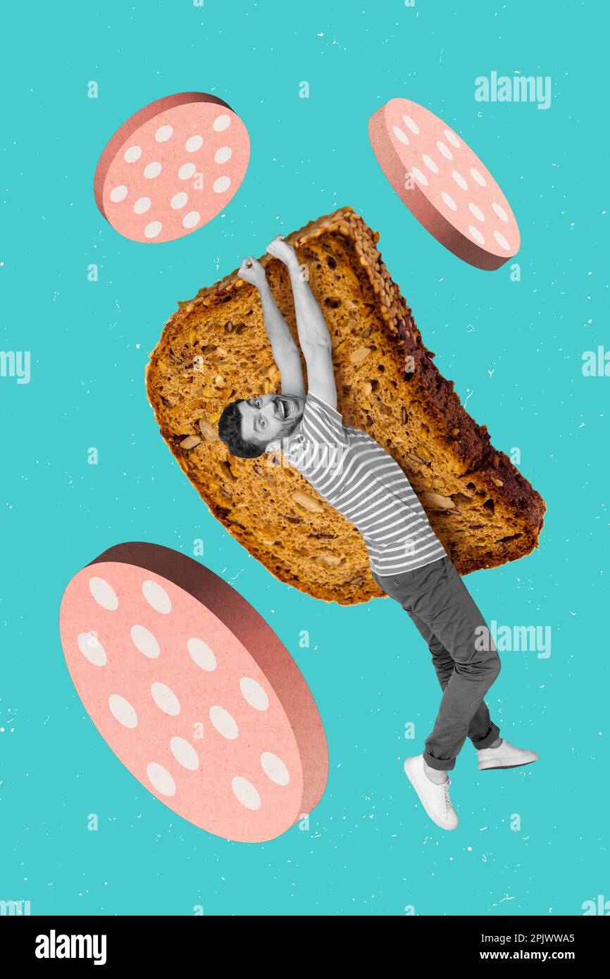Sliced Toast Bread as an weight scale on pink background. Diet concept. Top  view. Minimal food concept. Collage made out of toast slice and weight scale.  Contemporary art collage. 9772086 Stock Photo