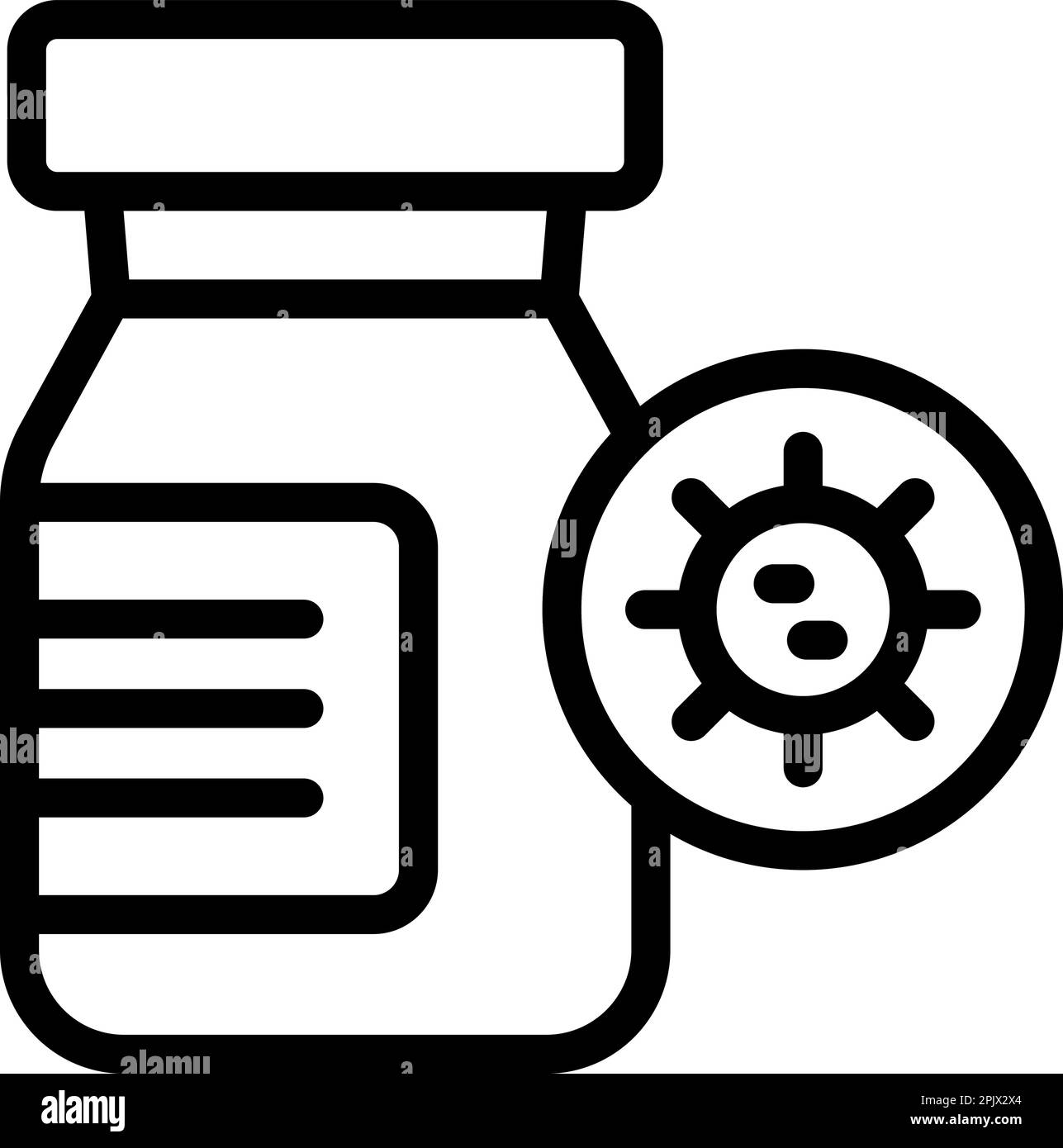 Virus injection icon outline vector. Pet animal. Veterinary food Stock ...