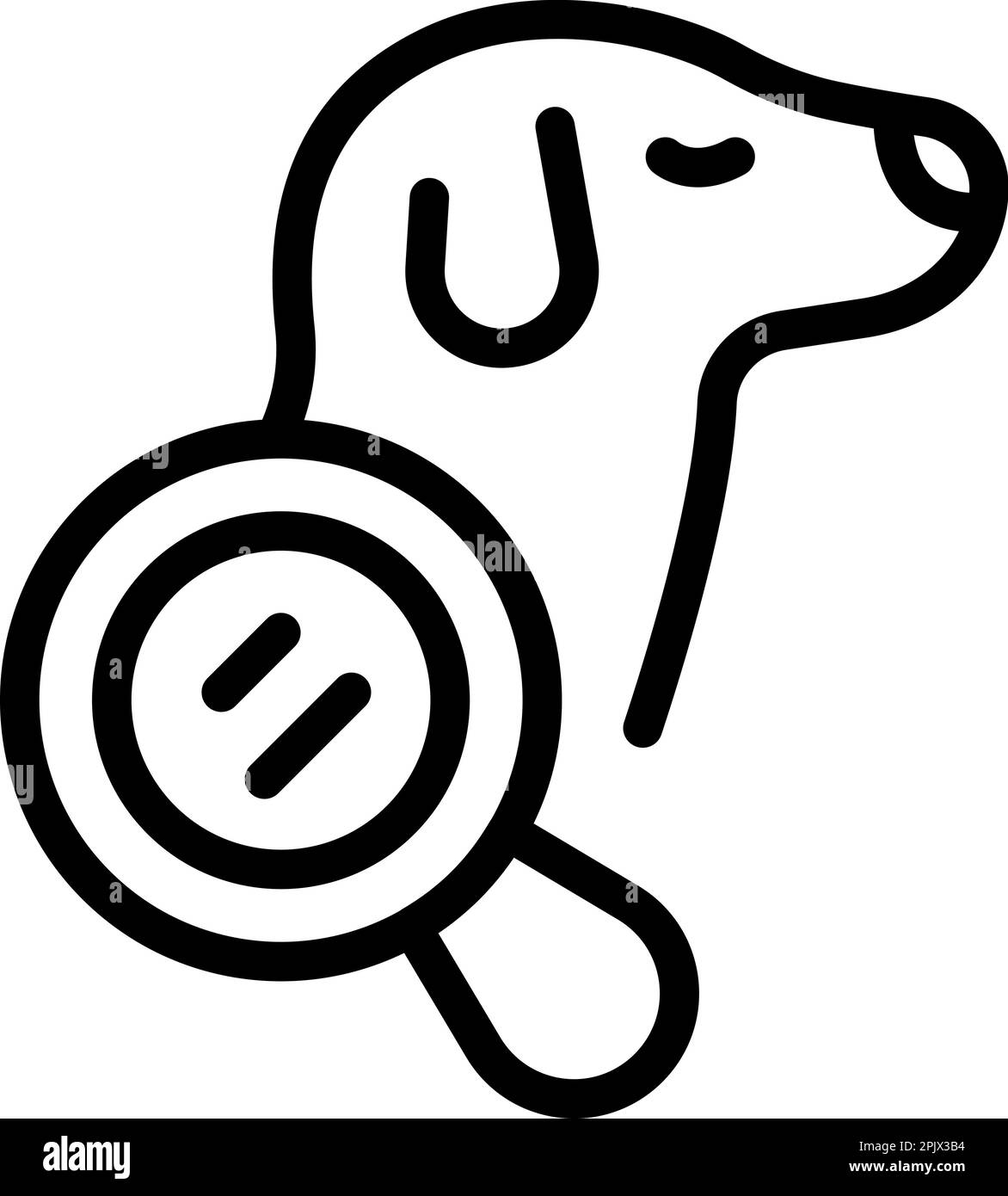 Pet health icon outline vector. Dog animal. Syringe injection Stock Vector