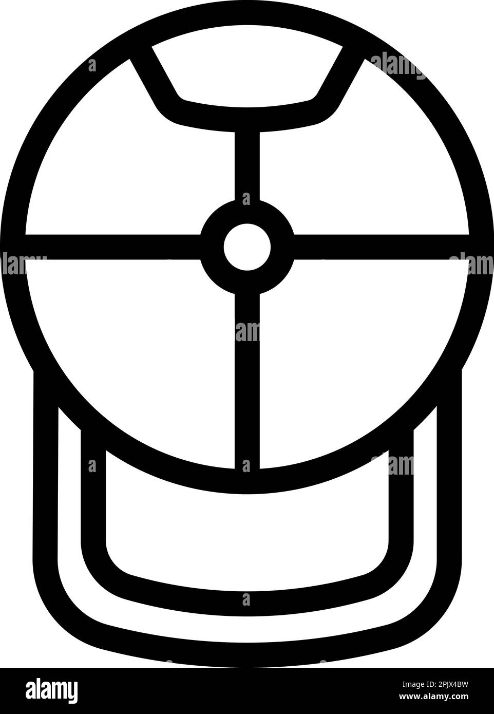 Cap object icon outline vector. Baseball hat. Visor design Stock Vector