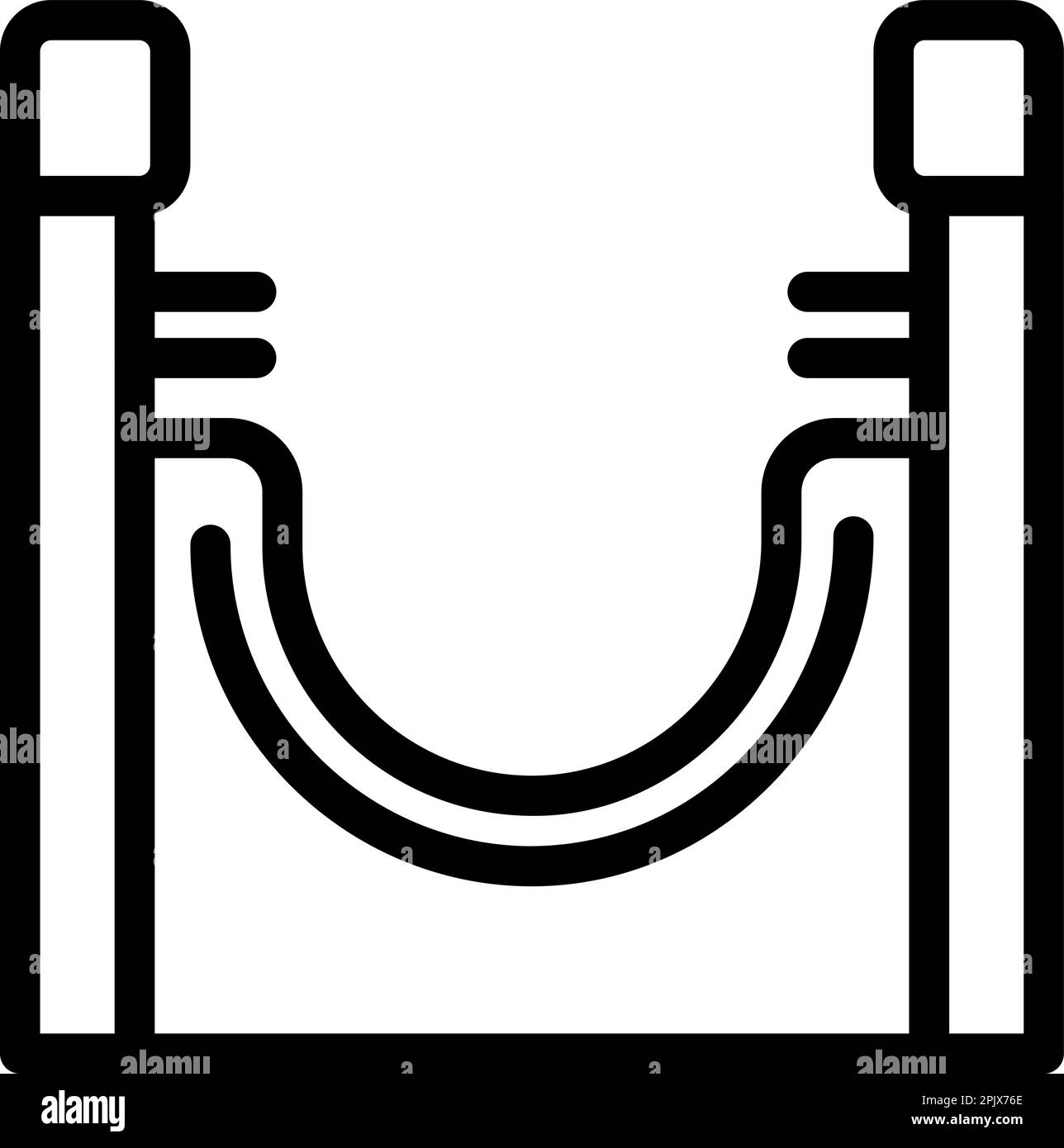 Park ramp icon outline vector. Sport skateboard. City playground Stock ...
