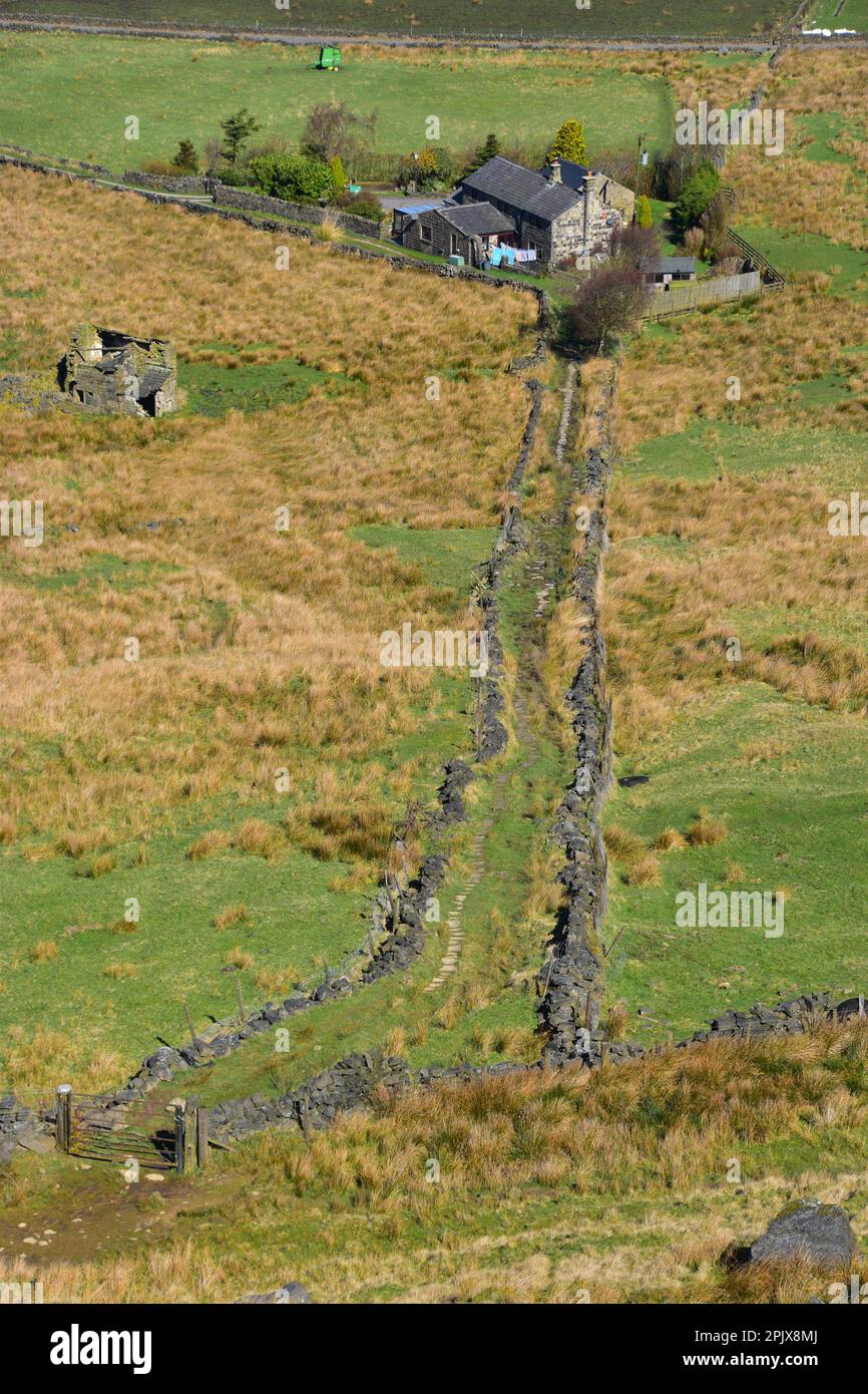 Causey Path viewed from Rake End, Lumbutts Road, Todmorden Stock Photo
