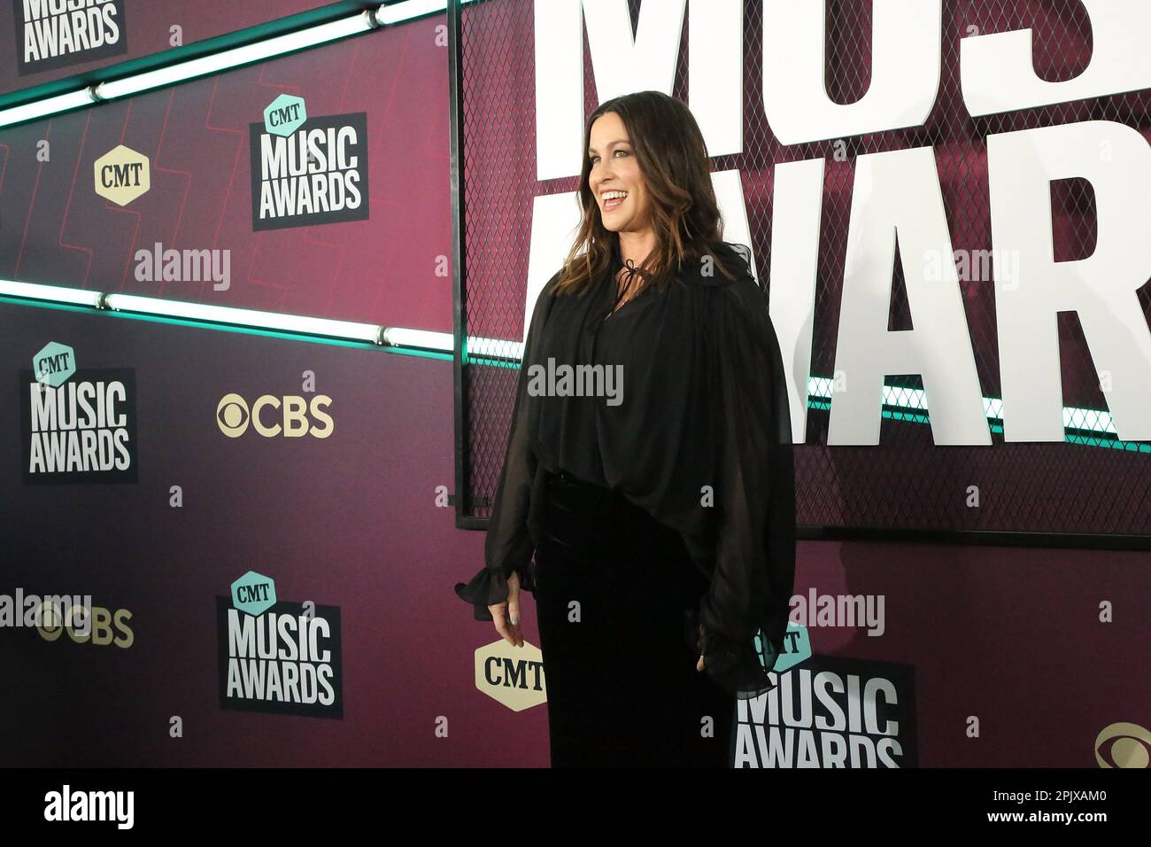 Alanis Morissette attends the 2023 CMT Music Awards at Moody Center on