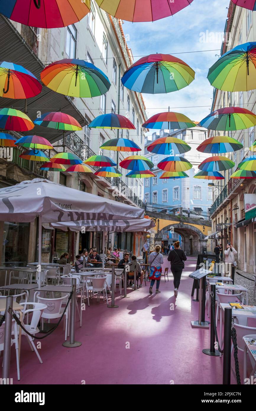 Rua Nova Do Carvalho, the famous Pink Street. The Heart Of Lisbon's
