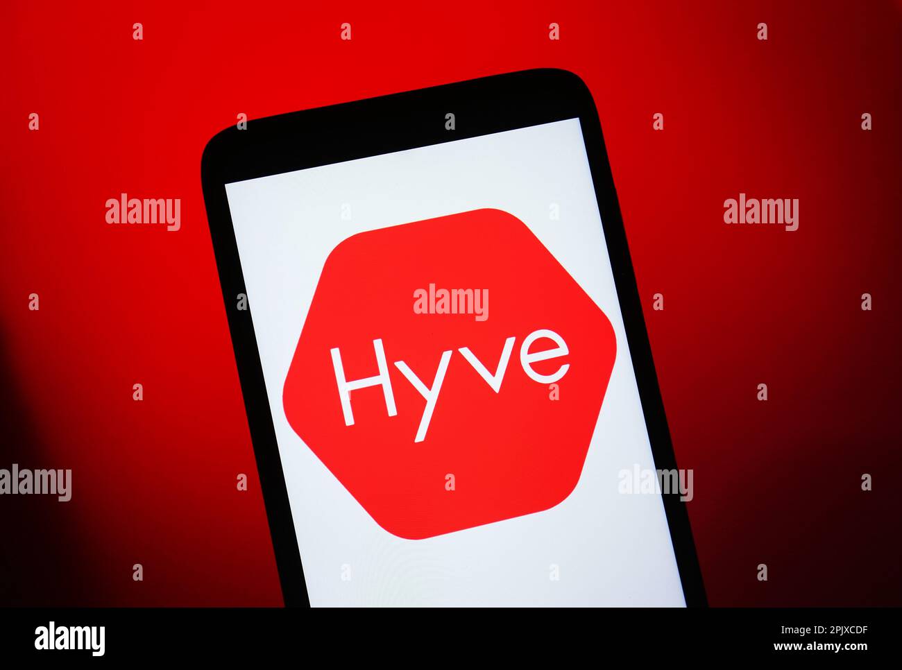 Ukraine. 03rd Apr, 2023. In this photo illustration, a Hyve Group plc logo is seen on a smartphone screen. Credit: SOPA Images Limited/Alamy Live News Stock Photo