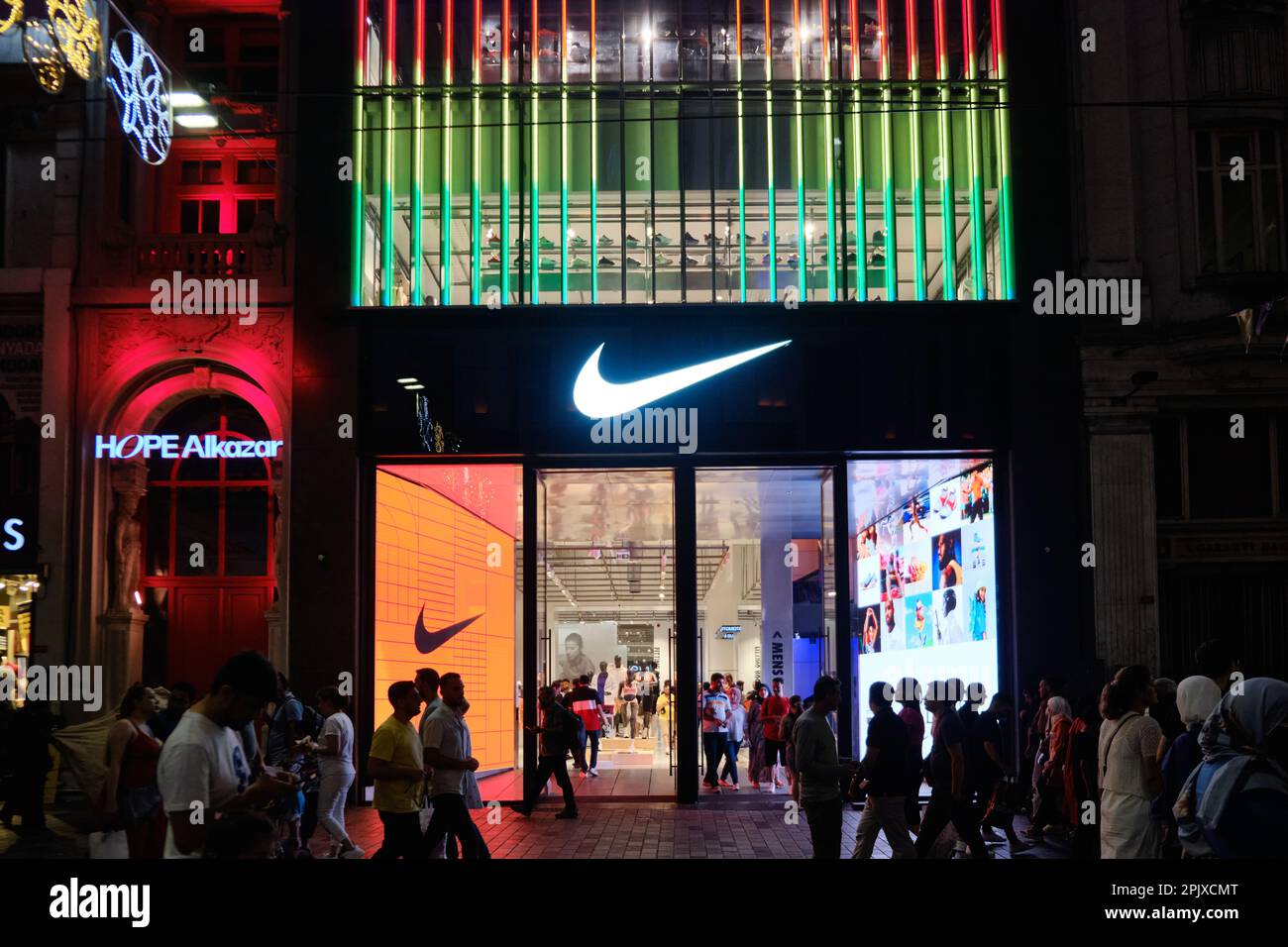 Facade of Nike Store in Istanbul Stock Photo Alamy