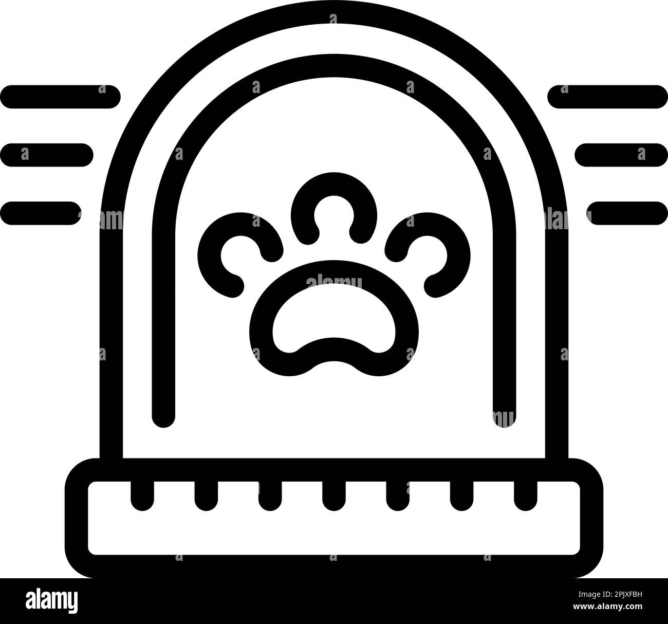 Pet car ambulance icon outline vector. Dog help. Veterinary help Stock ...