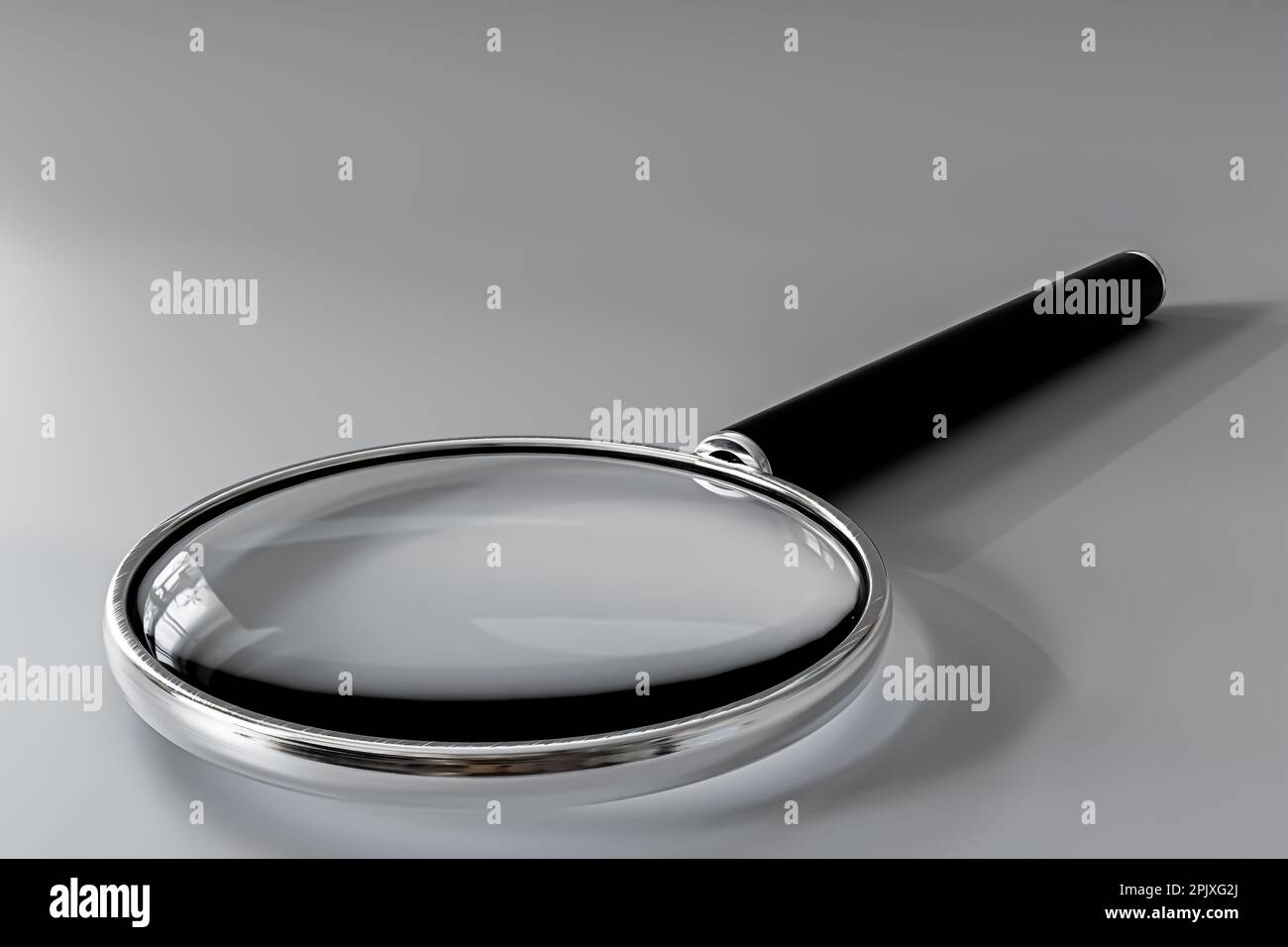 magnifier isolated on white background 3d illustration Stock Photo - Alamy