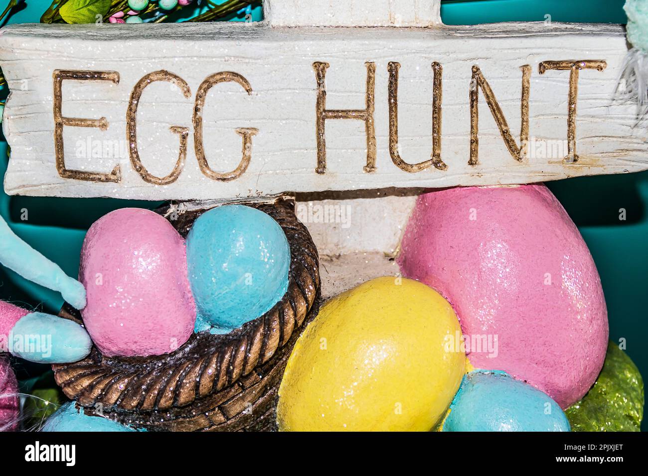 Easter Egg Hunt Display Stock Photo Alamy