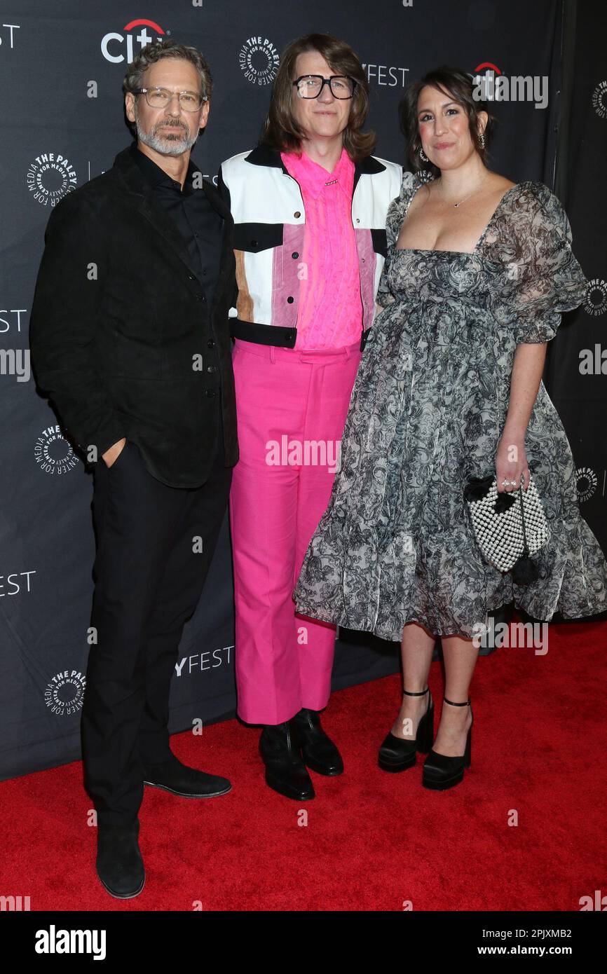 Los Angeles, USA. 03rd Apr, 2023. LOS ANGELES - APR 3: Jonathan Lisco, Bart Nickerson, Ashley Lyle at the 2023 PaleyFest - Yellowjackets at the Dolby Theater on April 3, 2023 in Los Angeles, CA (Photo by Katrina Jordan/Sipa USA) Credit: Sipa USA/Alamy Live News Stock Photo