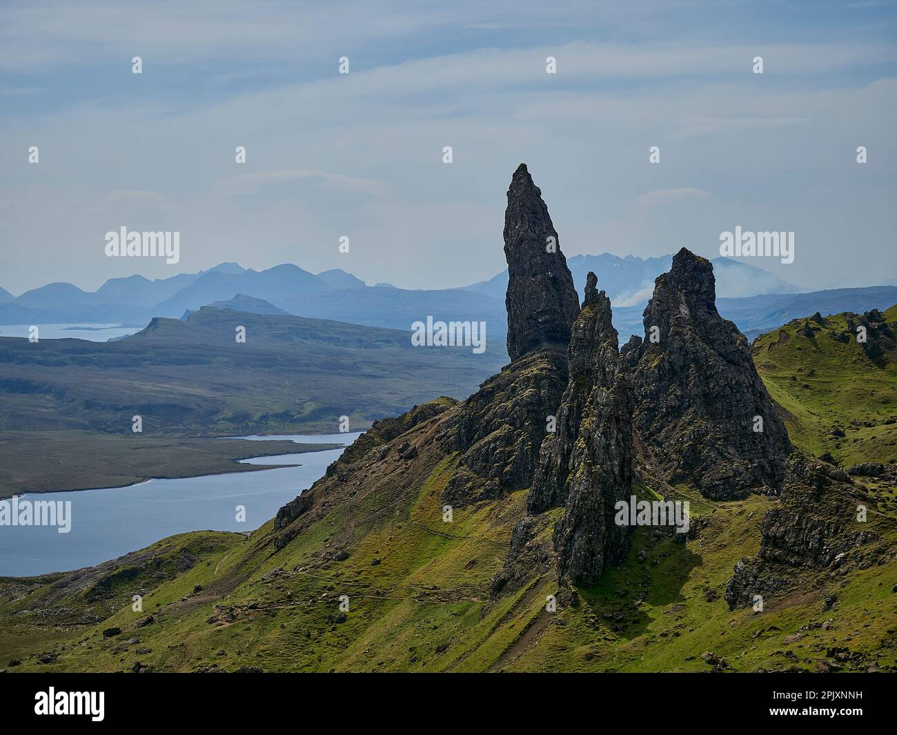 iconic rock formation of old man of storr on the isle of skye in ...